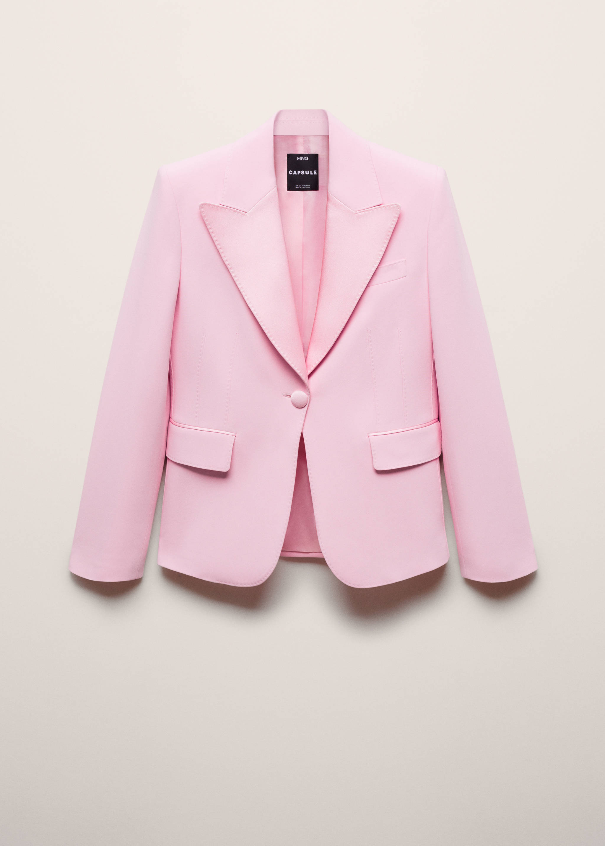 Yakası dekoratif dikişli blazer ceket - Modelsiz ürün