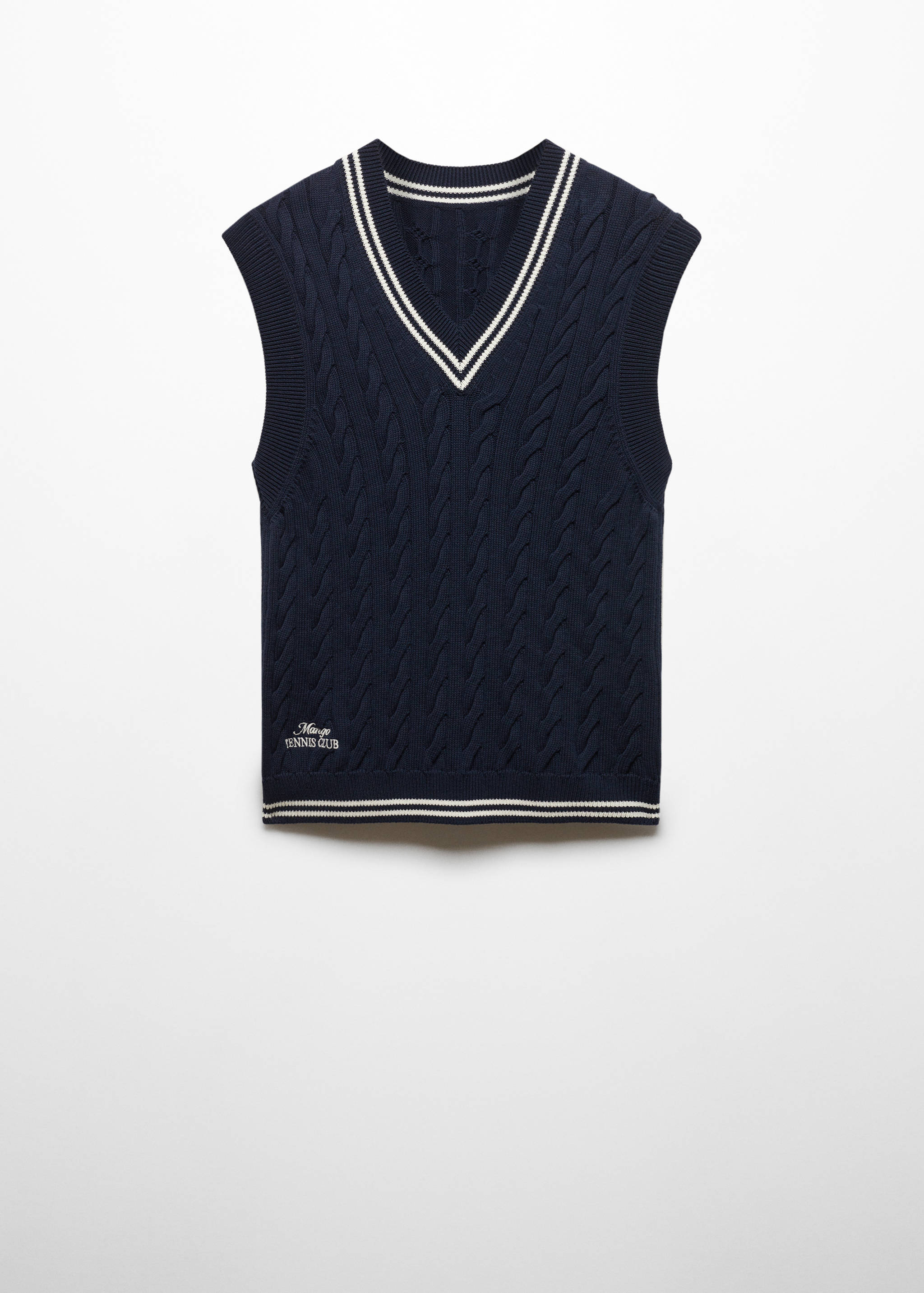 Braided-knit gilet - Article without model