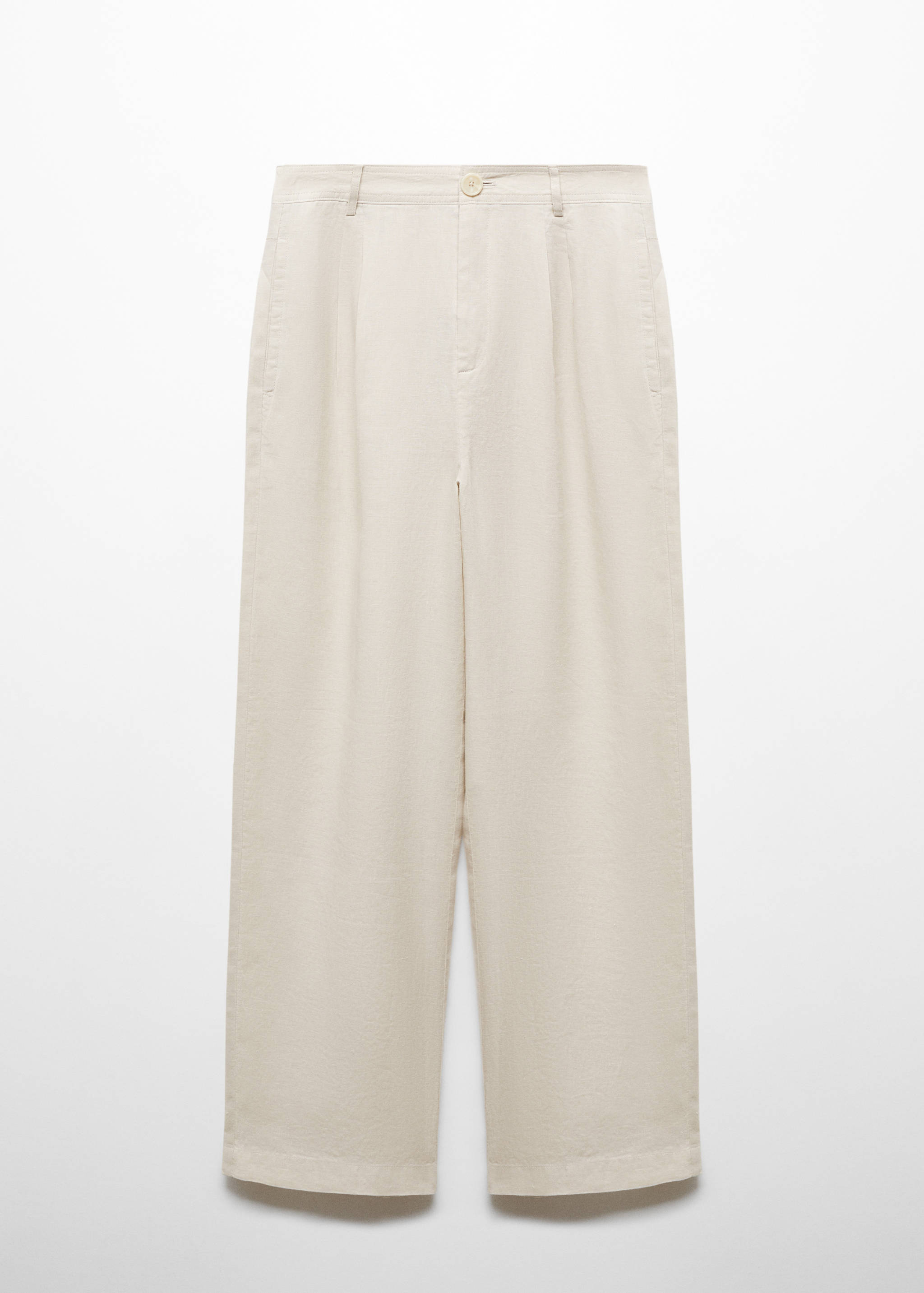 100% linen wide leg trousers - Article without model