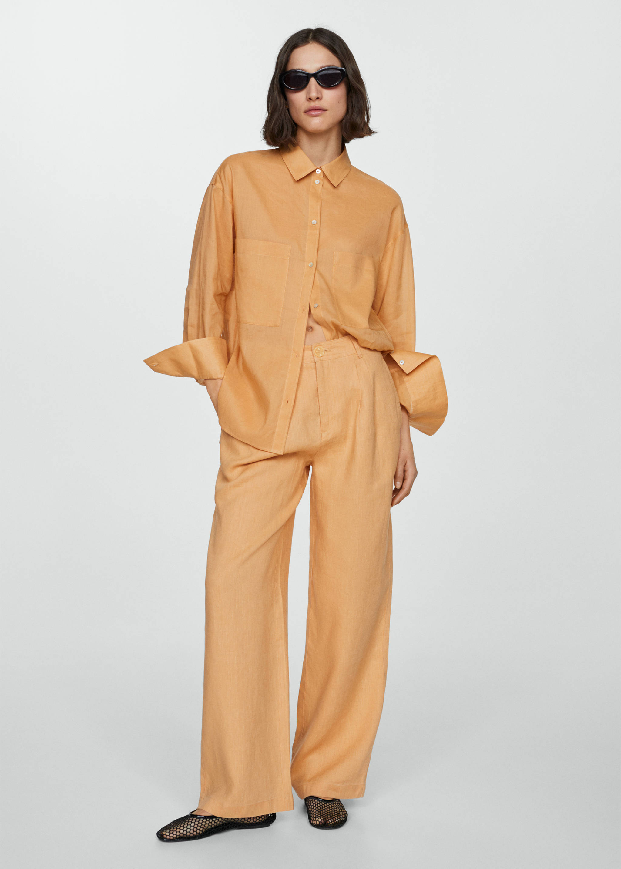 Pantalons wideleg 100% lli - Pla general