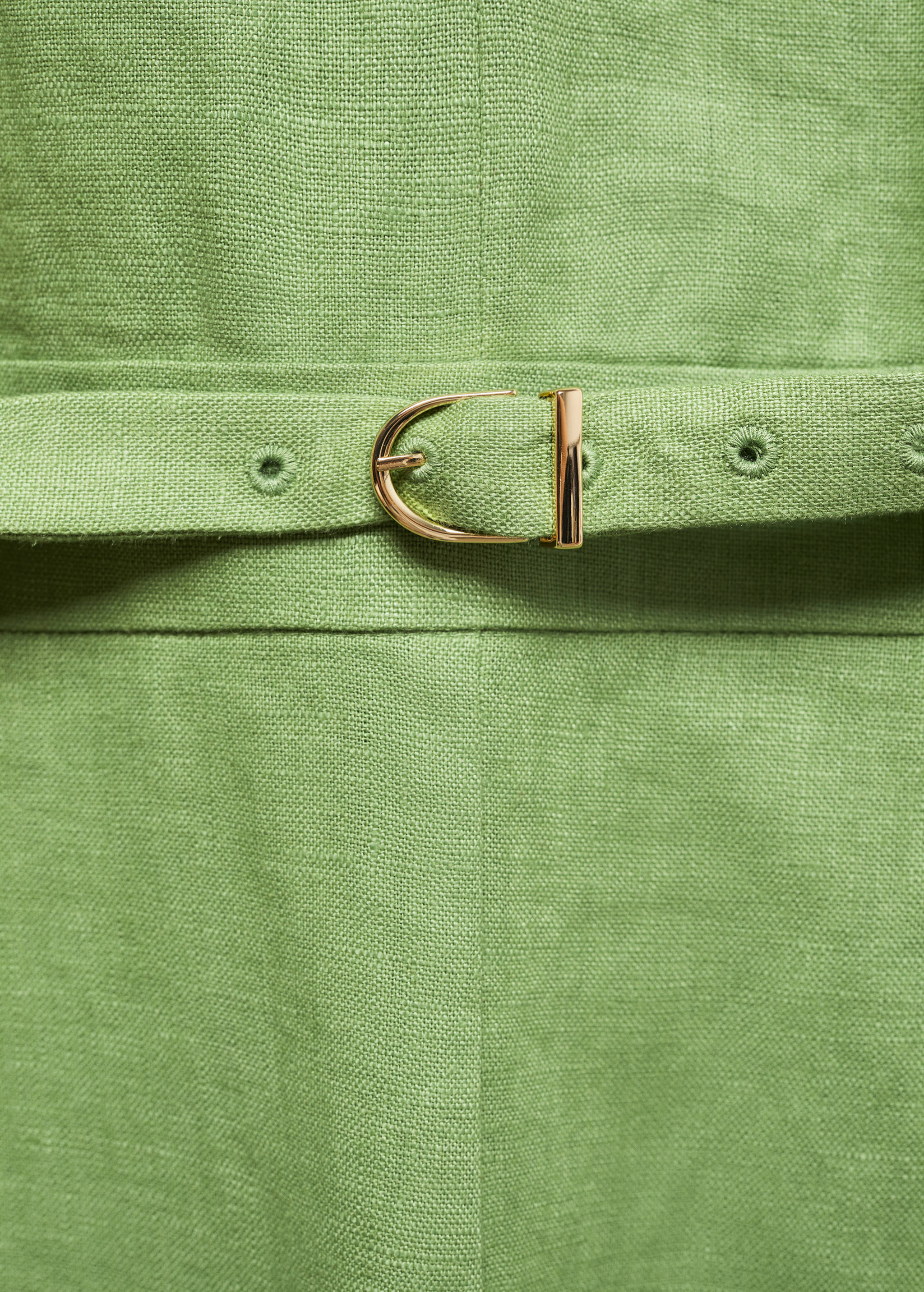 100% linen jumpsuit with belt - Details of the article 8