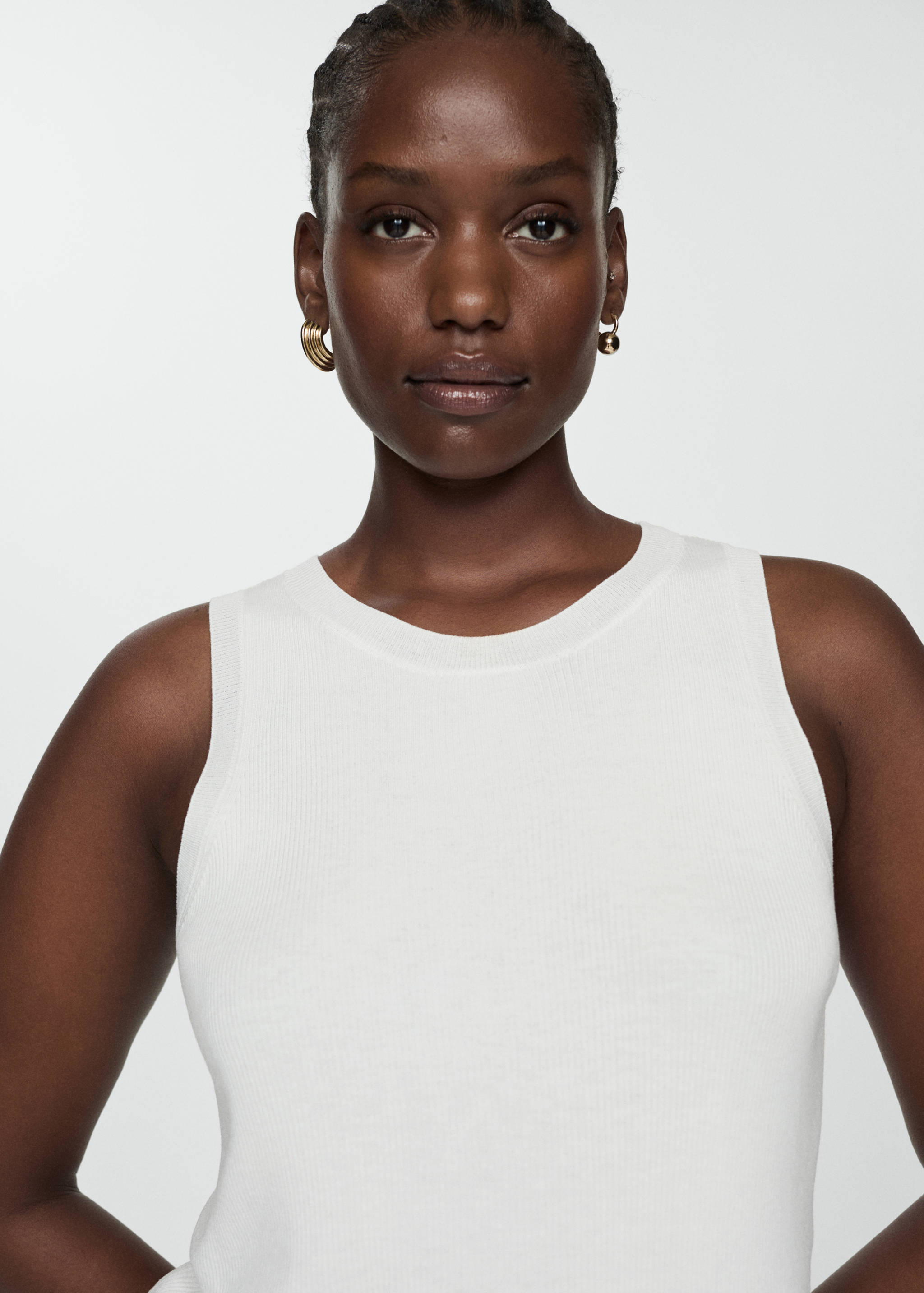 Топ из трикотажа в рубчик - Деталь изделия 5