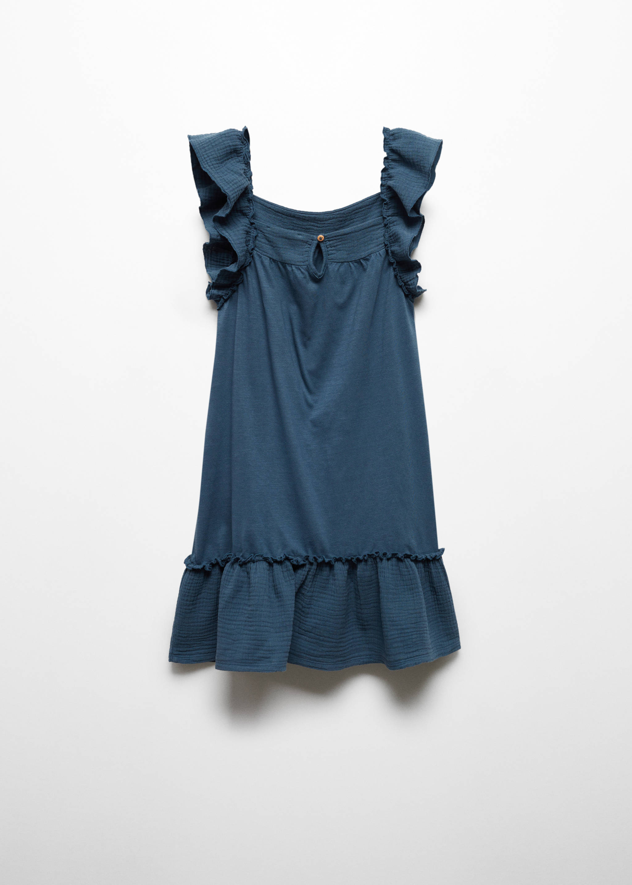 Baumwollkleid mit Rüschen - Rückseite des Artikels