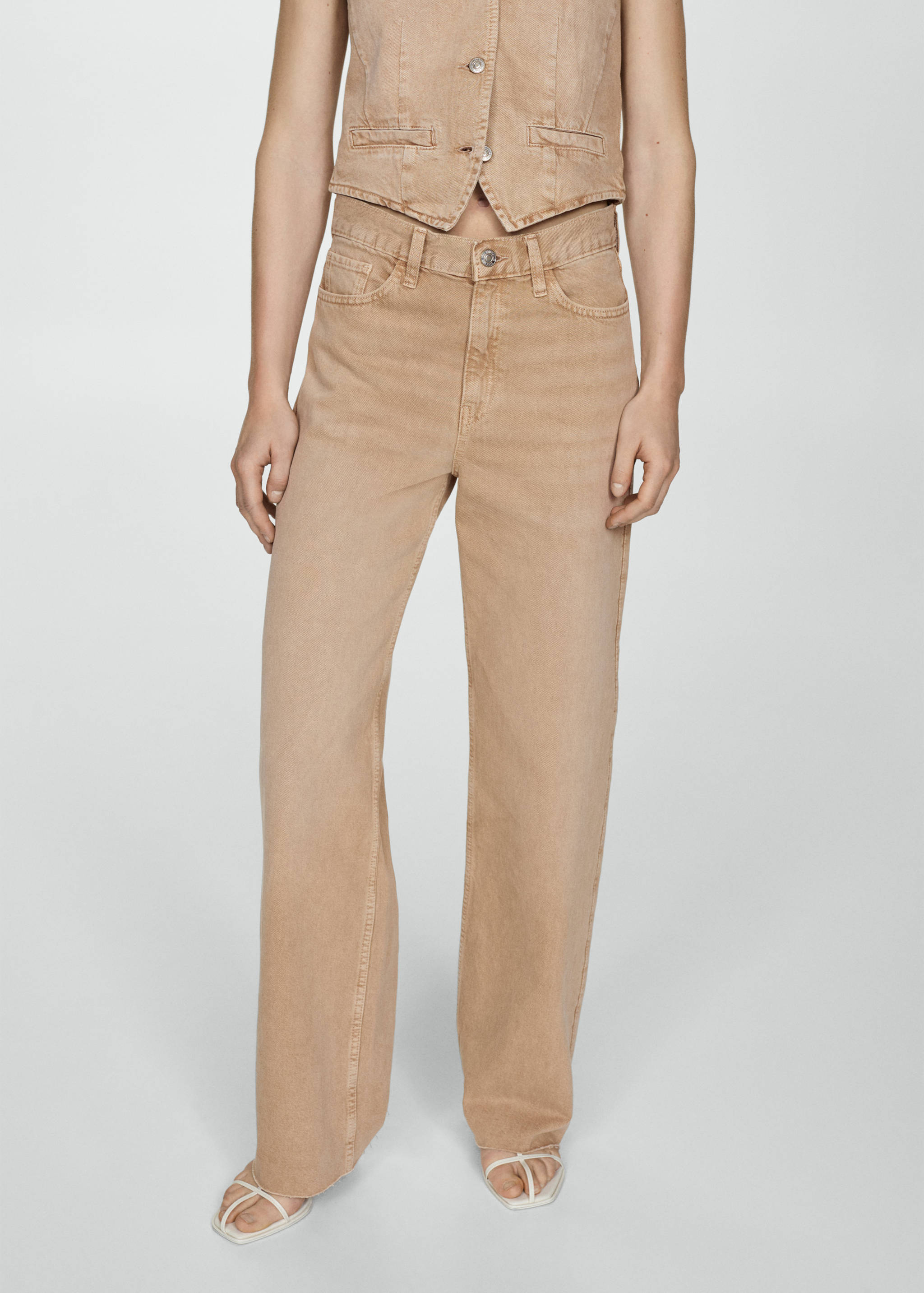High-waisted wideleg jeans - Medium plane