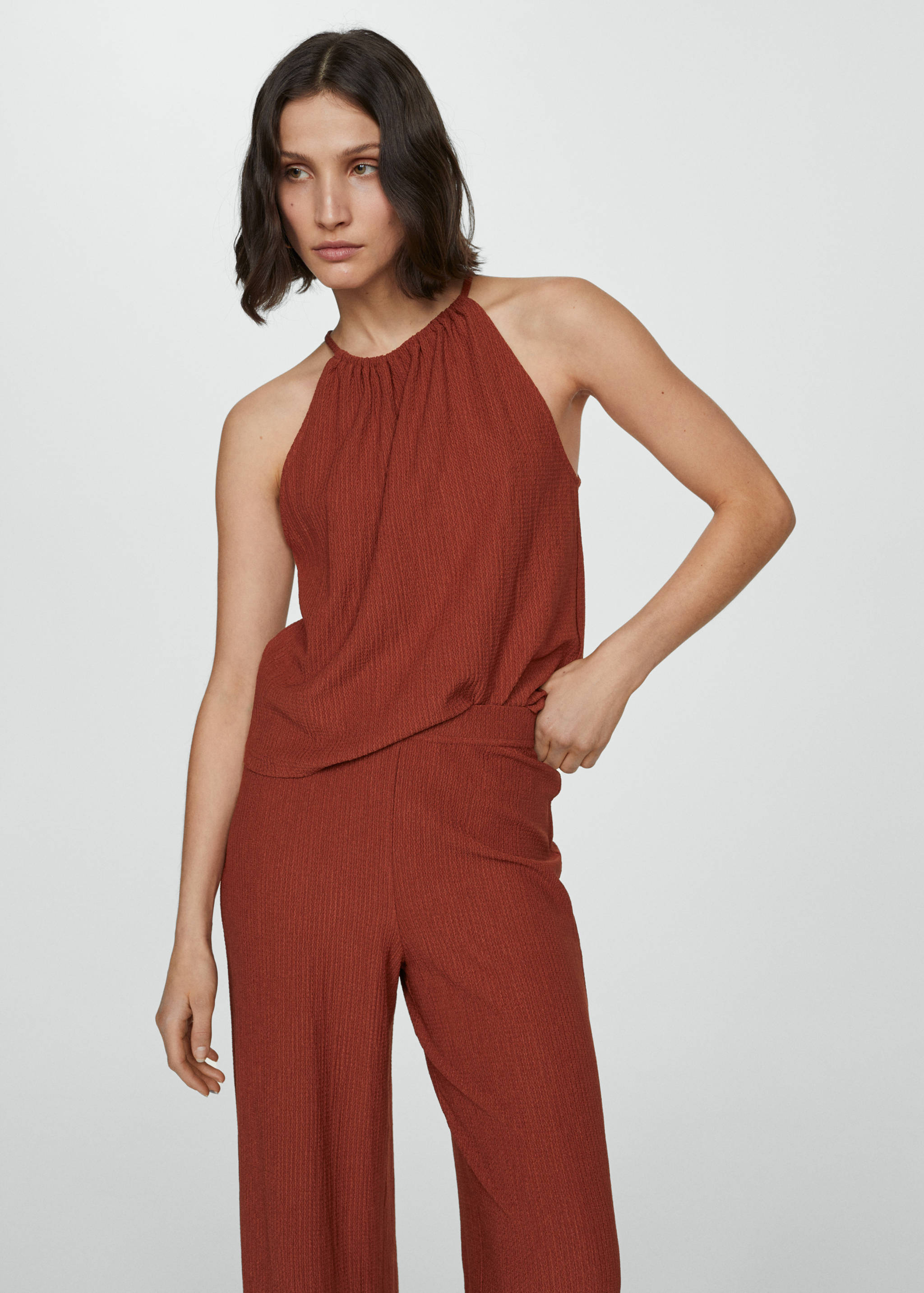 Pantalons textura wideleg - Detall de l'article 1