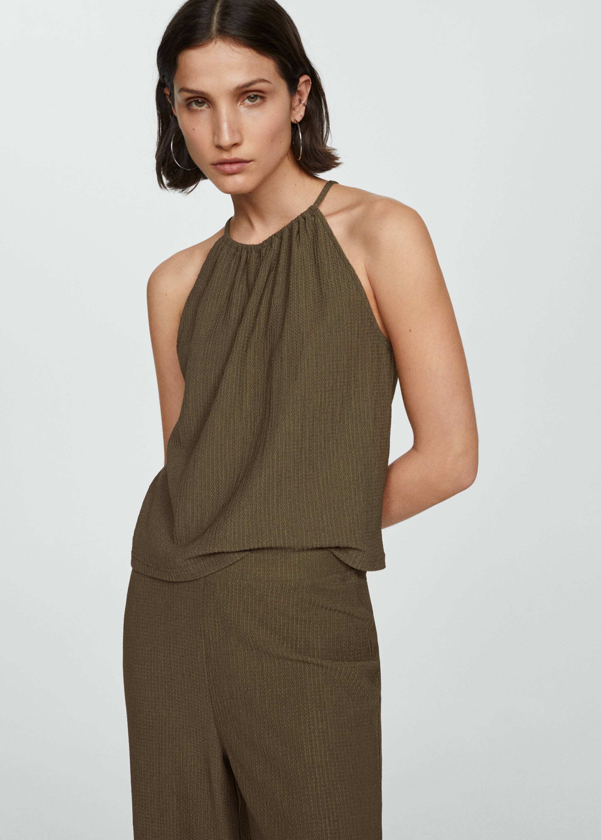 Pantalons textura wideleg - Detall de l'article 1