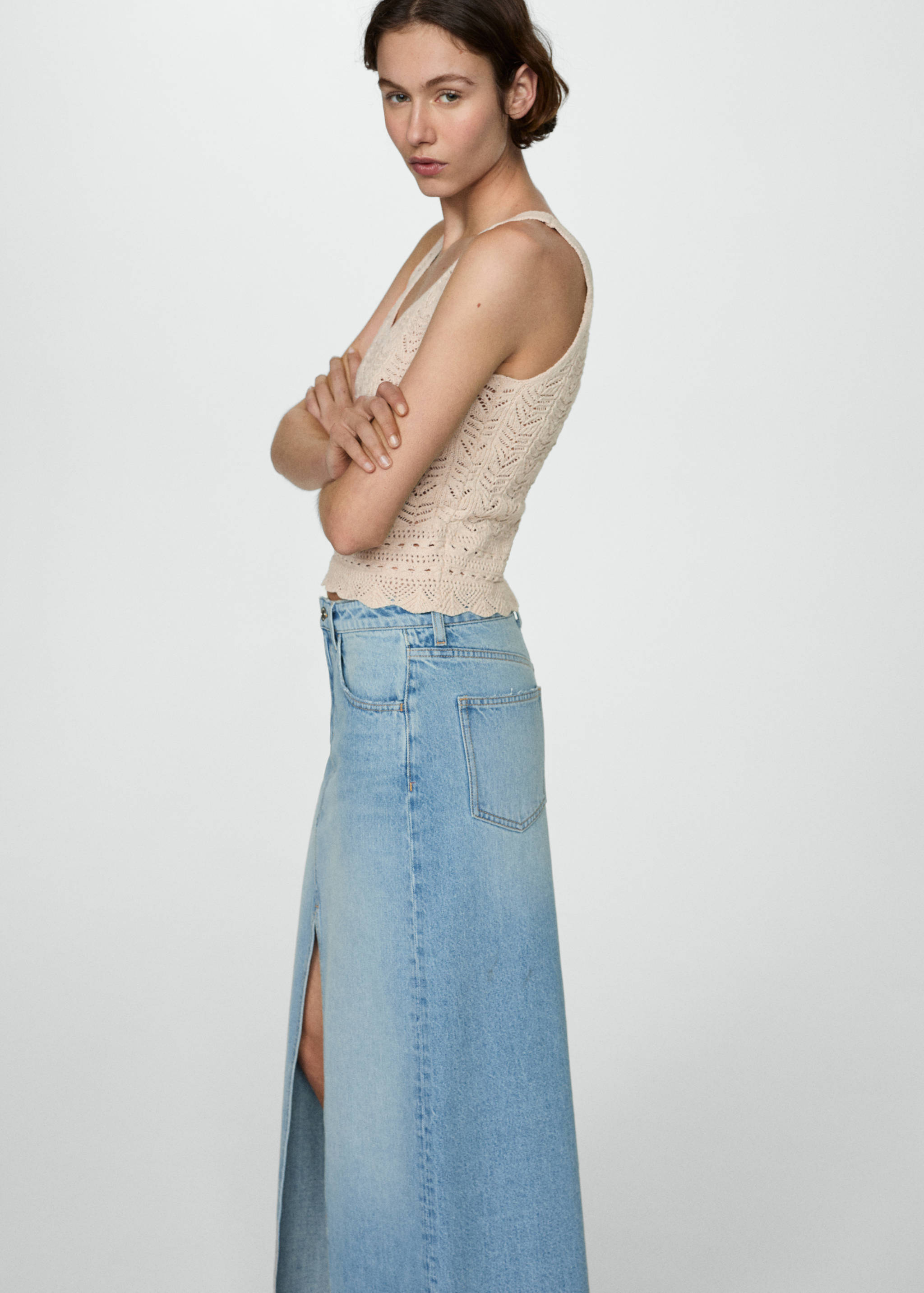 Openwork details knit top - Details of the article 2