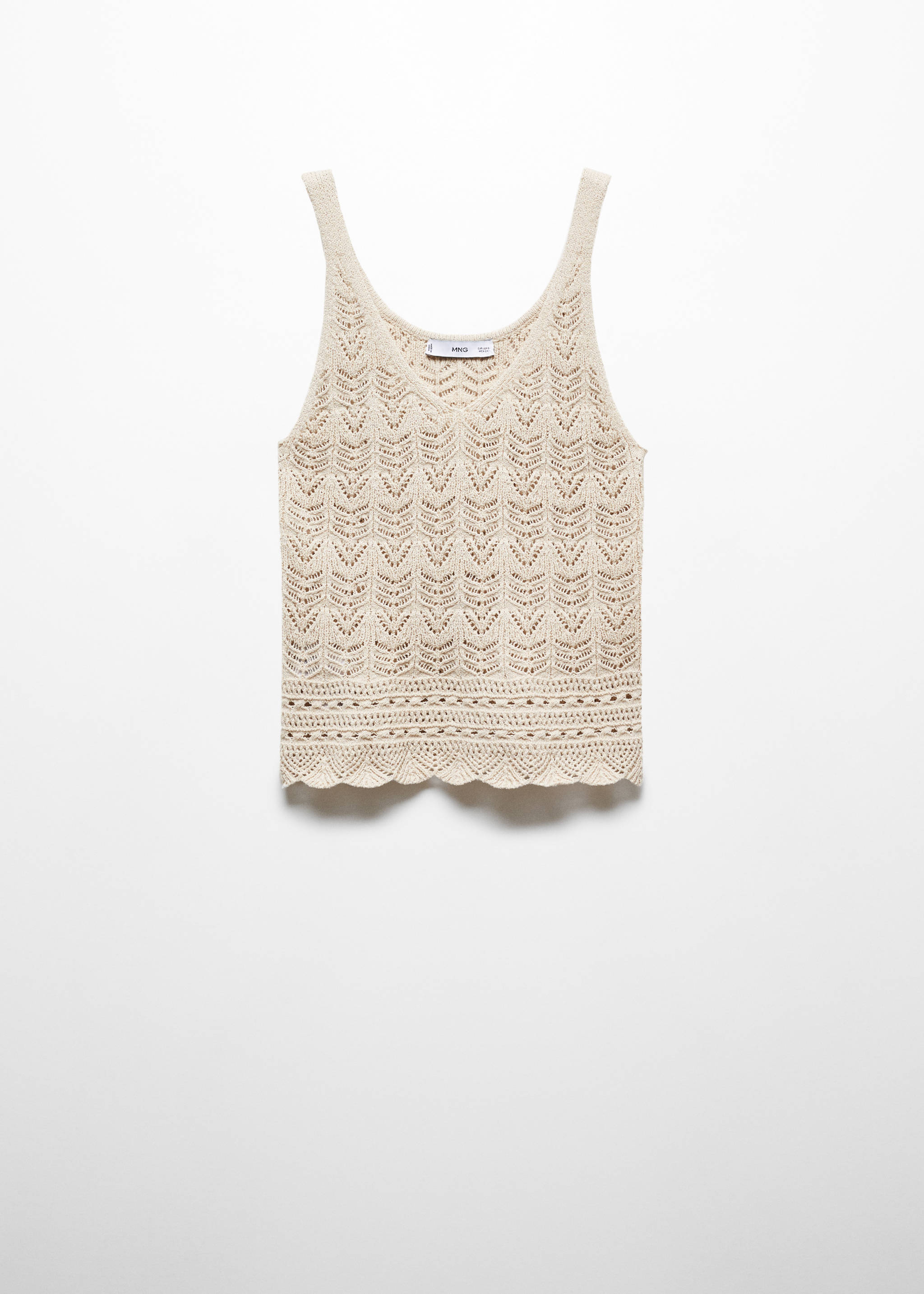 Openwork details knit top - Article without model