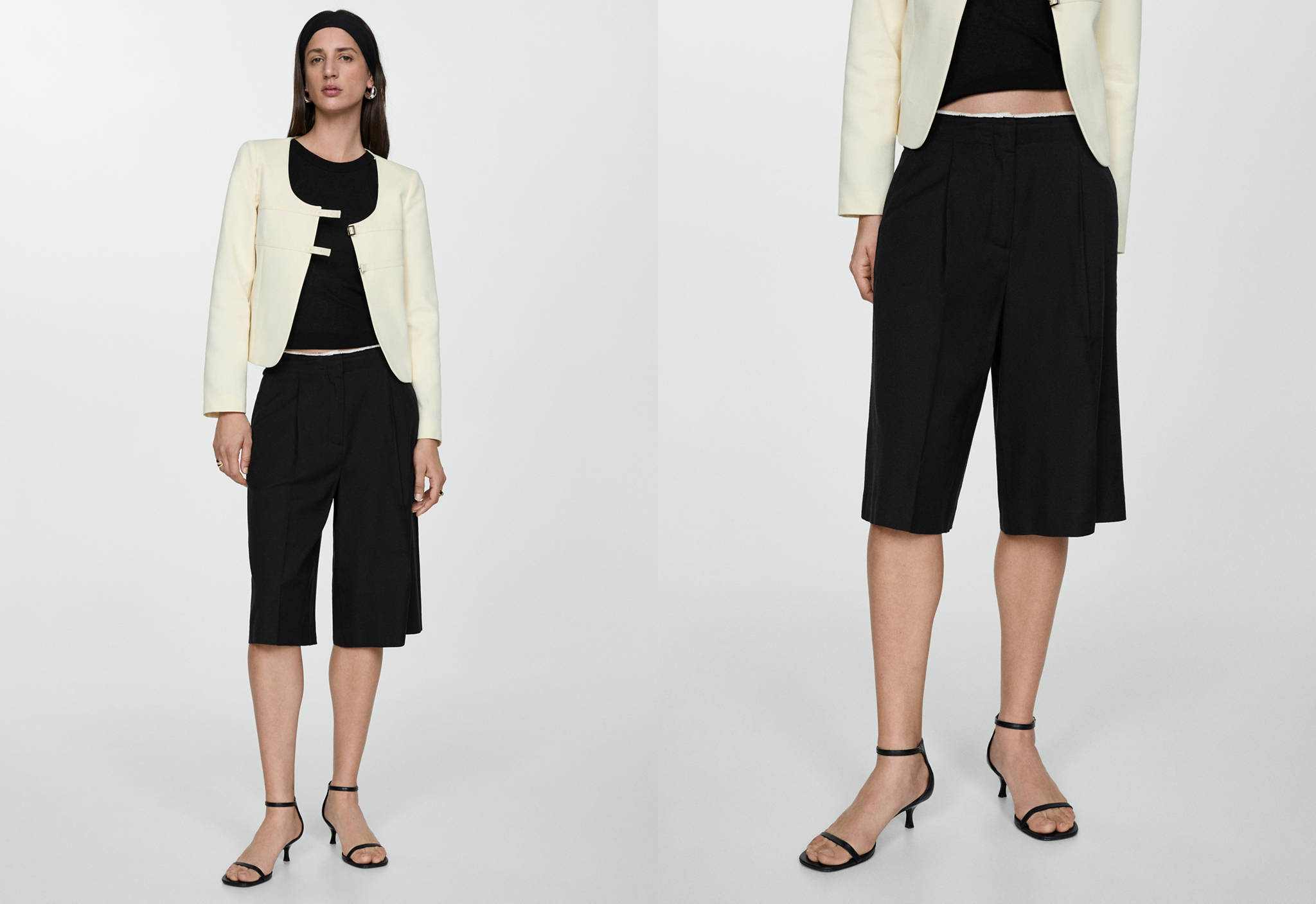 Bermuda shorts with contrast trim - Panoramic plane