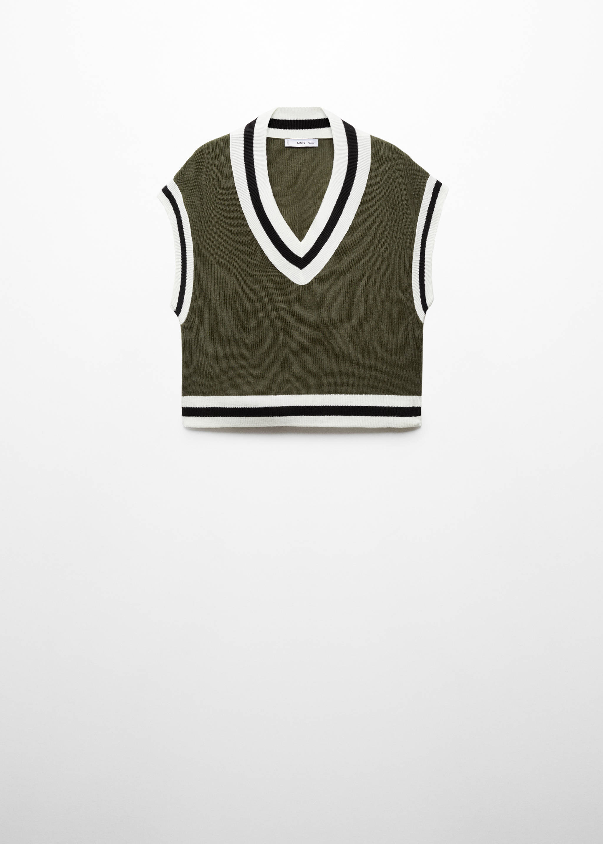 Contrast V-neck vest - Article without model