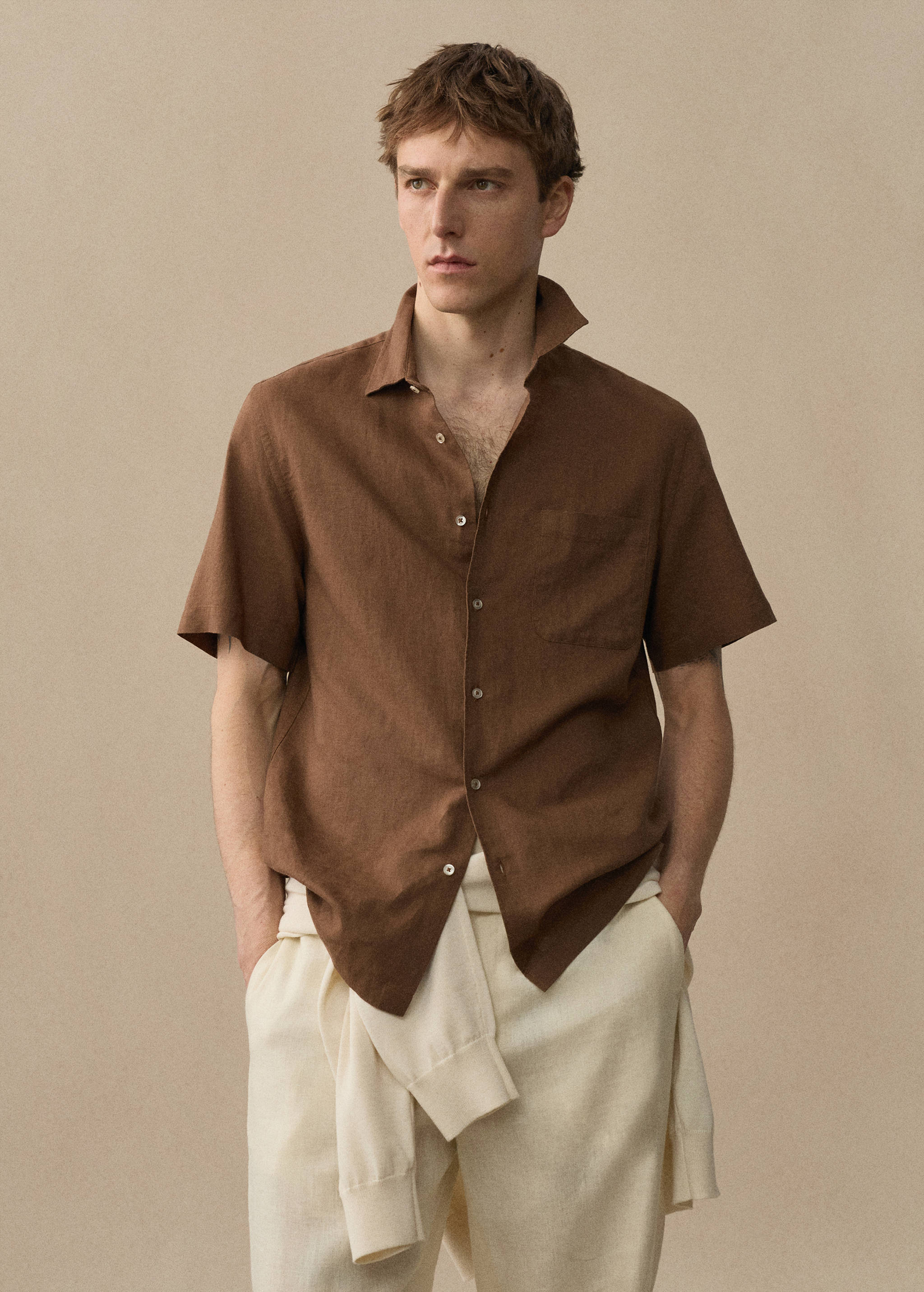 Chemise regular-fit lin poche - Détail de l'article 5