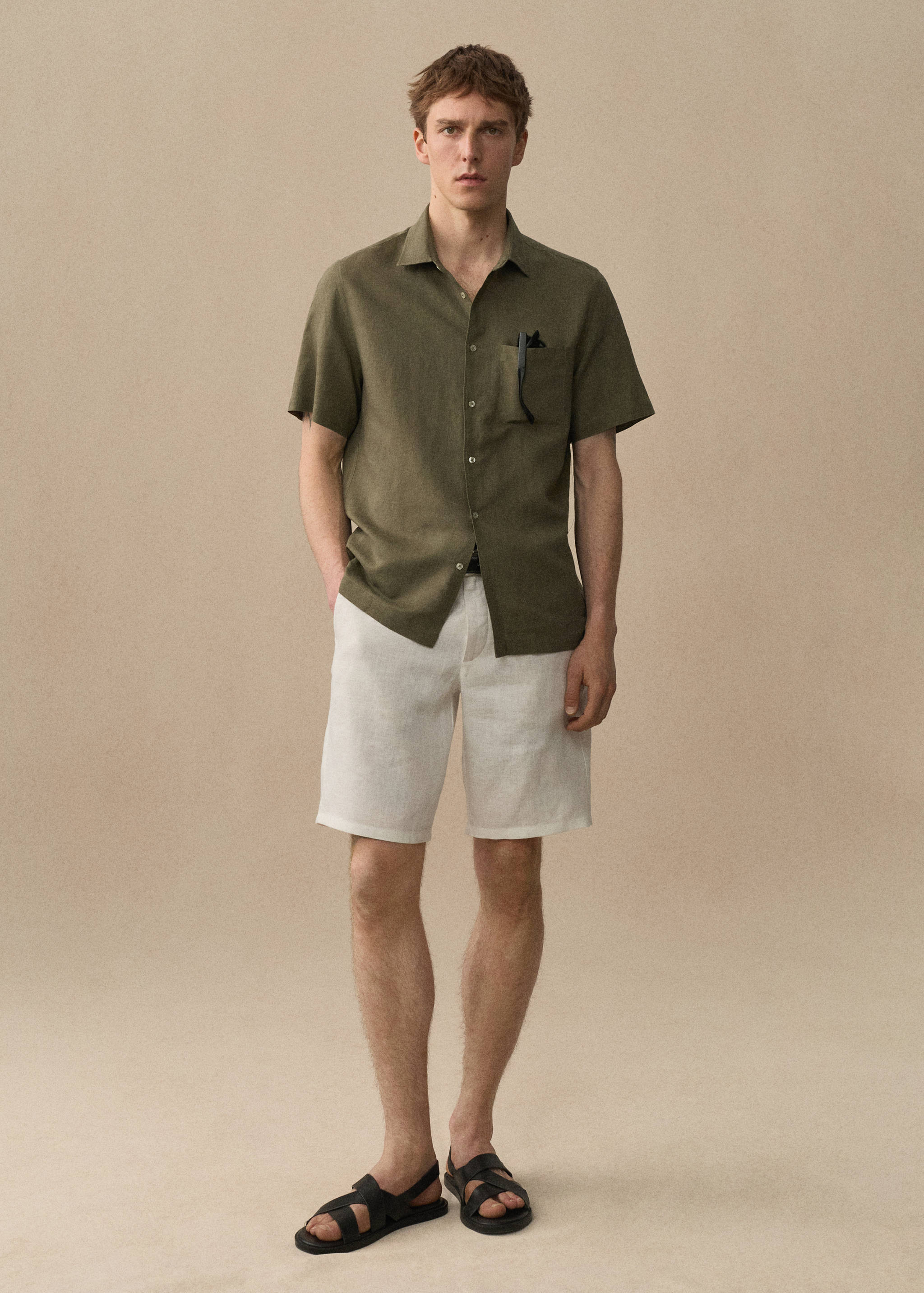 Chemise regular-fit lin poche - Détail de l'article 3