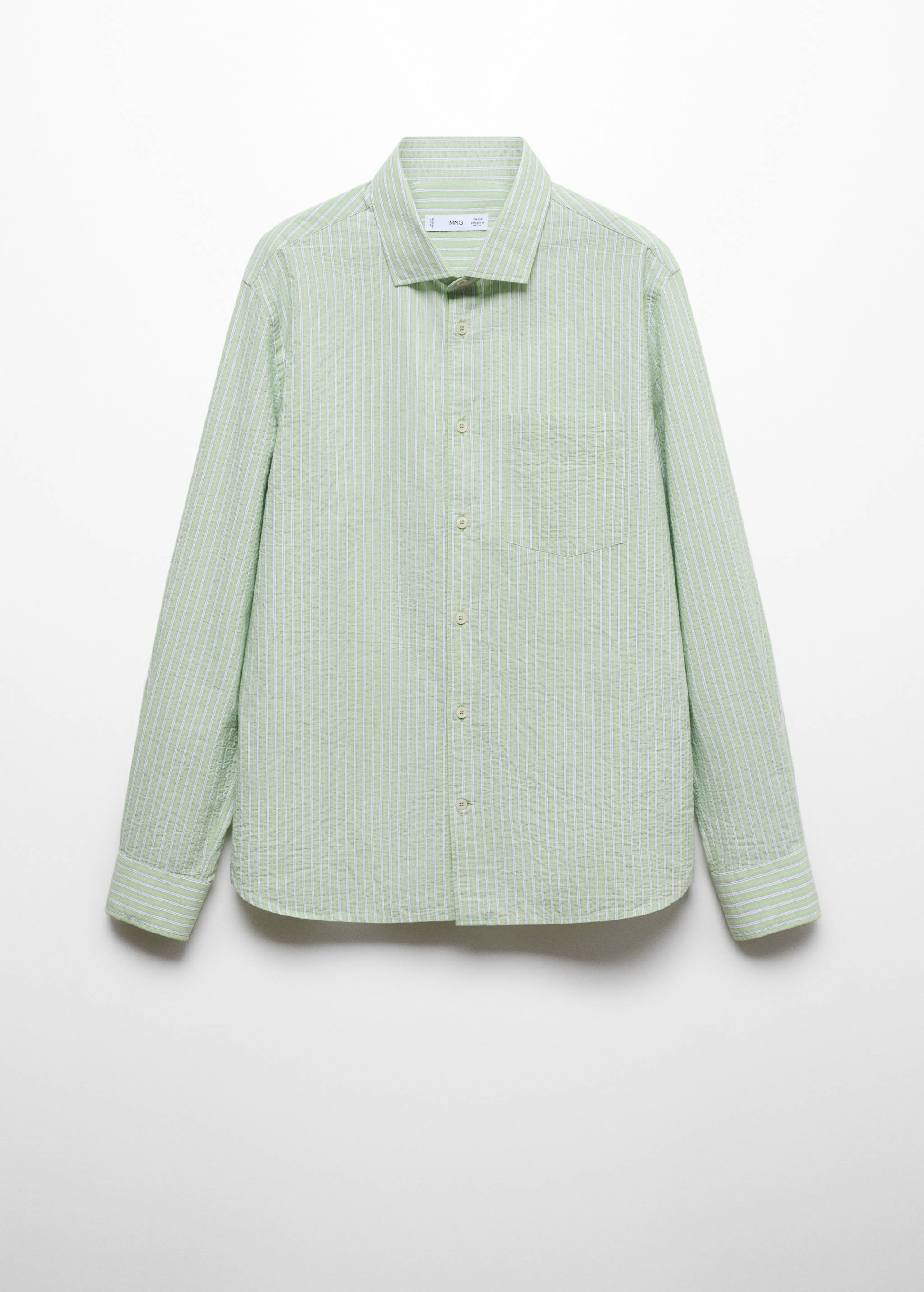 Chemise classic-fit coton seersucker rayures - Article sans modèle