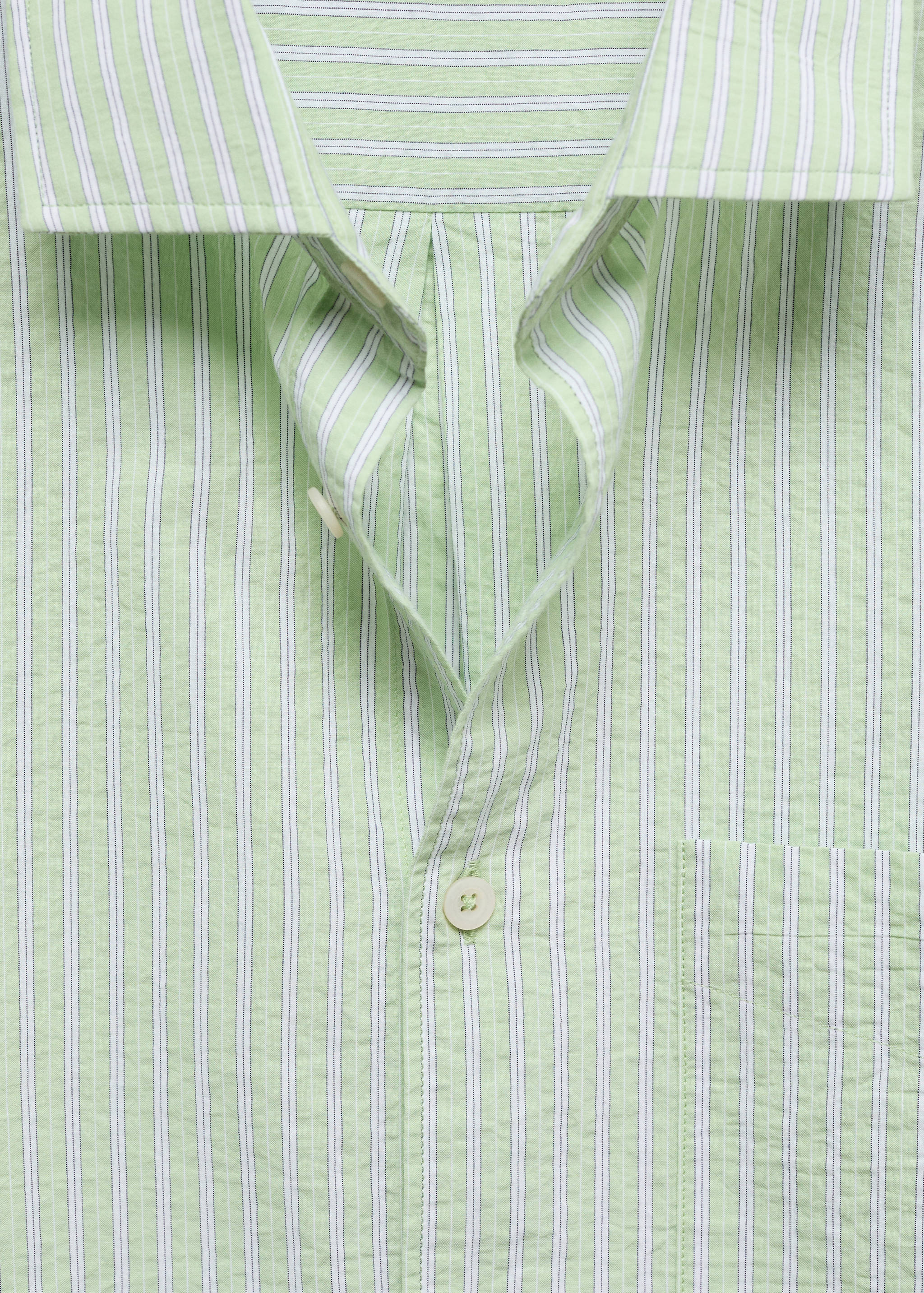 Chemise classic-fit coton seersucker rayures - Détail de l'article 8