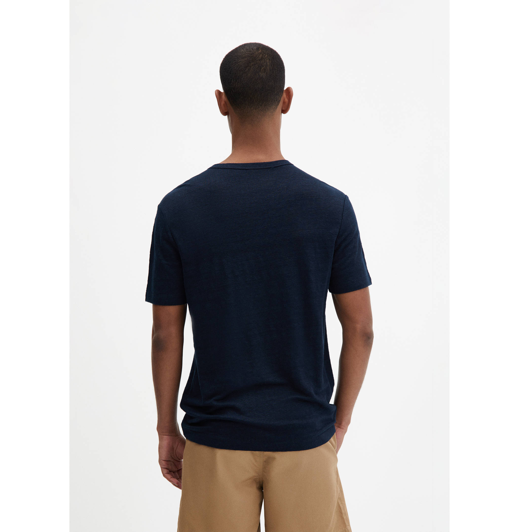 Camiseta slim fit 100% lino - Reverso del artículo