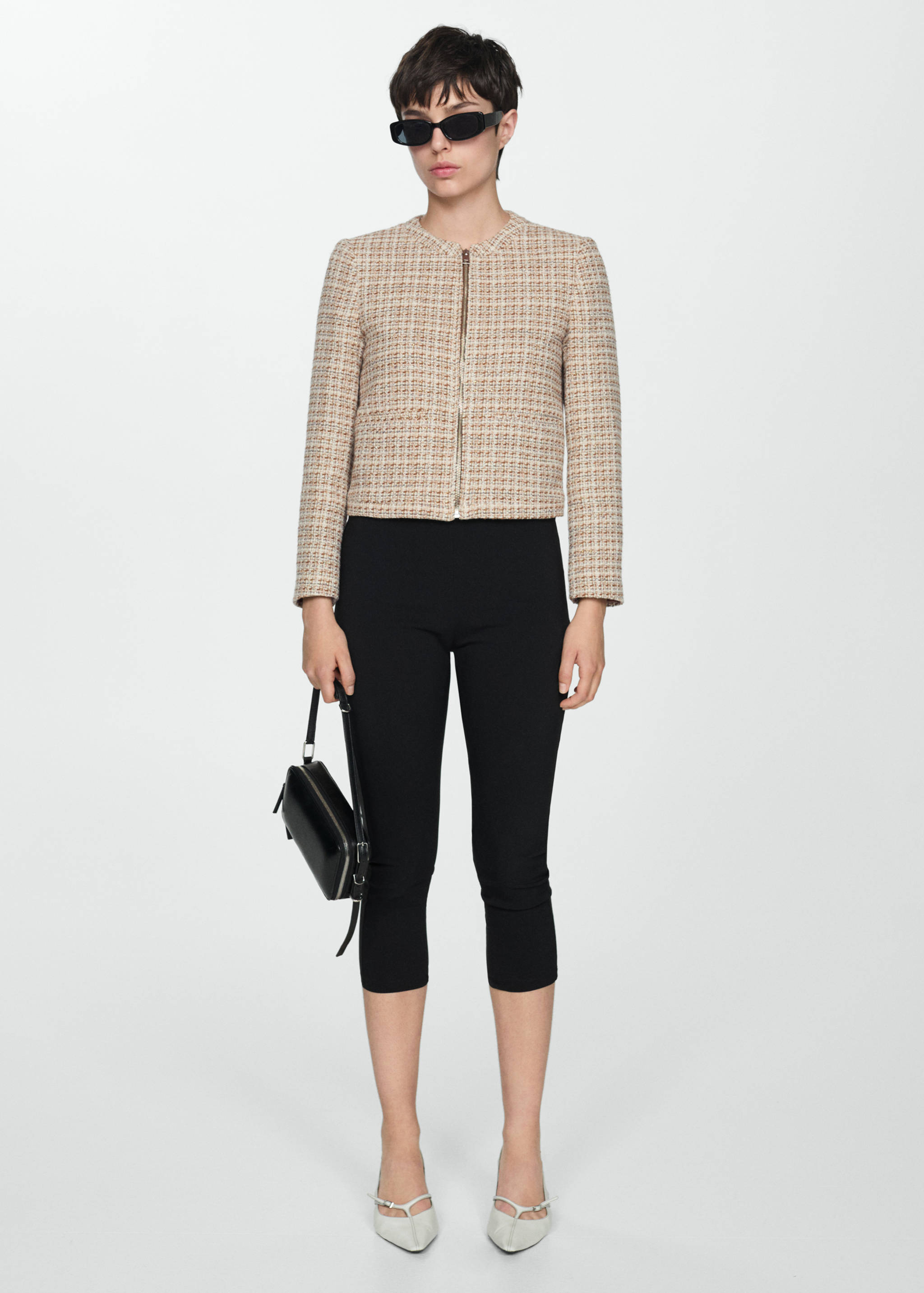 Tweed jacket with zip - General plane