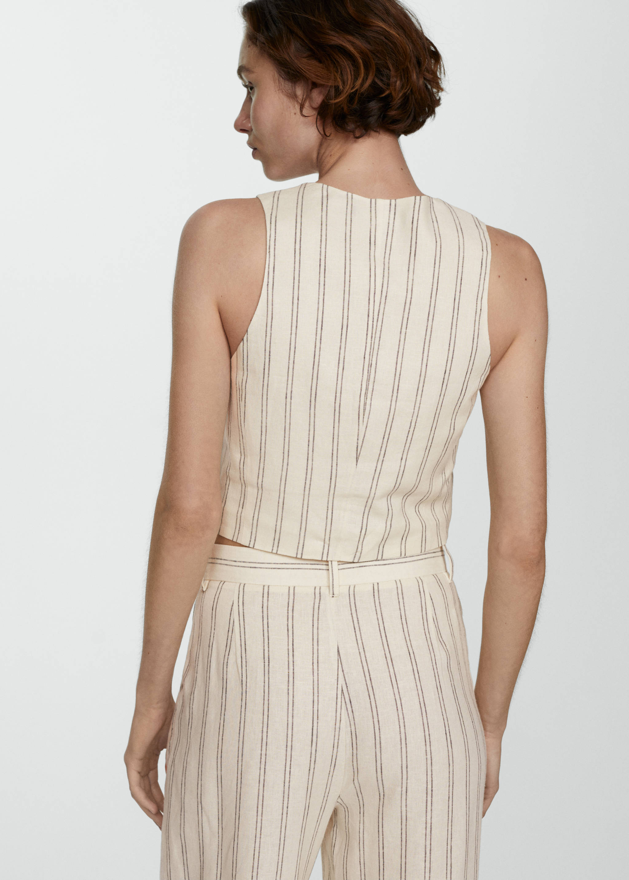 Chaleco lino rayas - Reverso del artículo