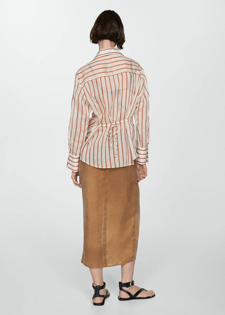 Semi-transparent striped shirt — Off White