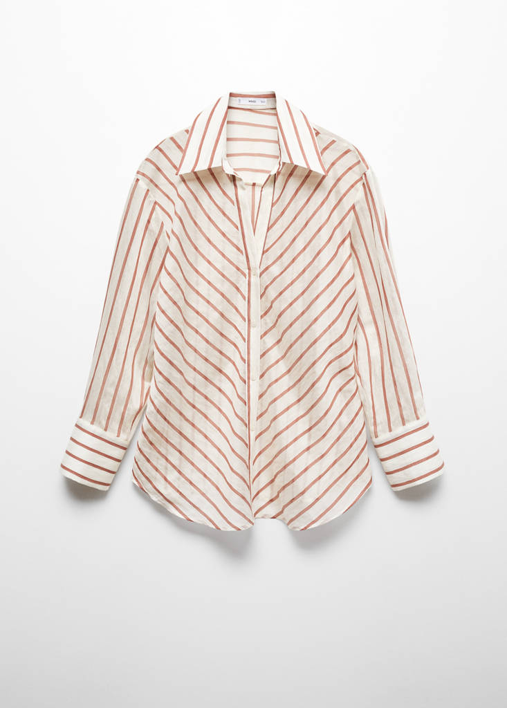 Semi-transparent striped shirt — Off White