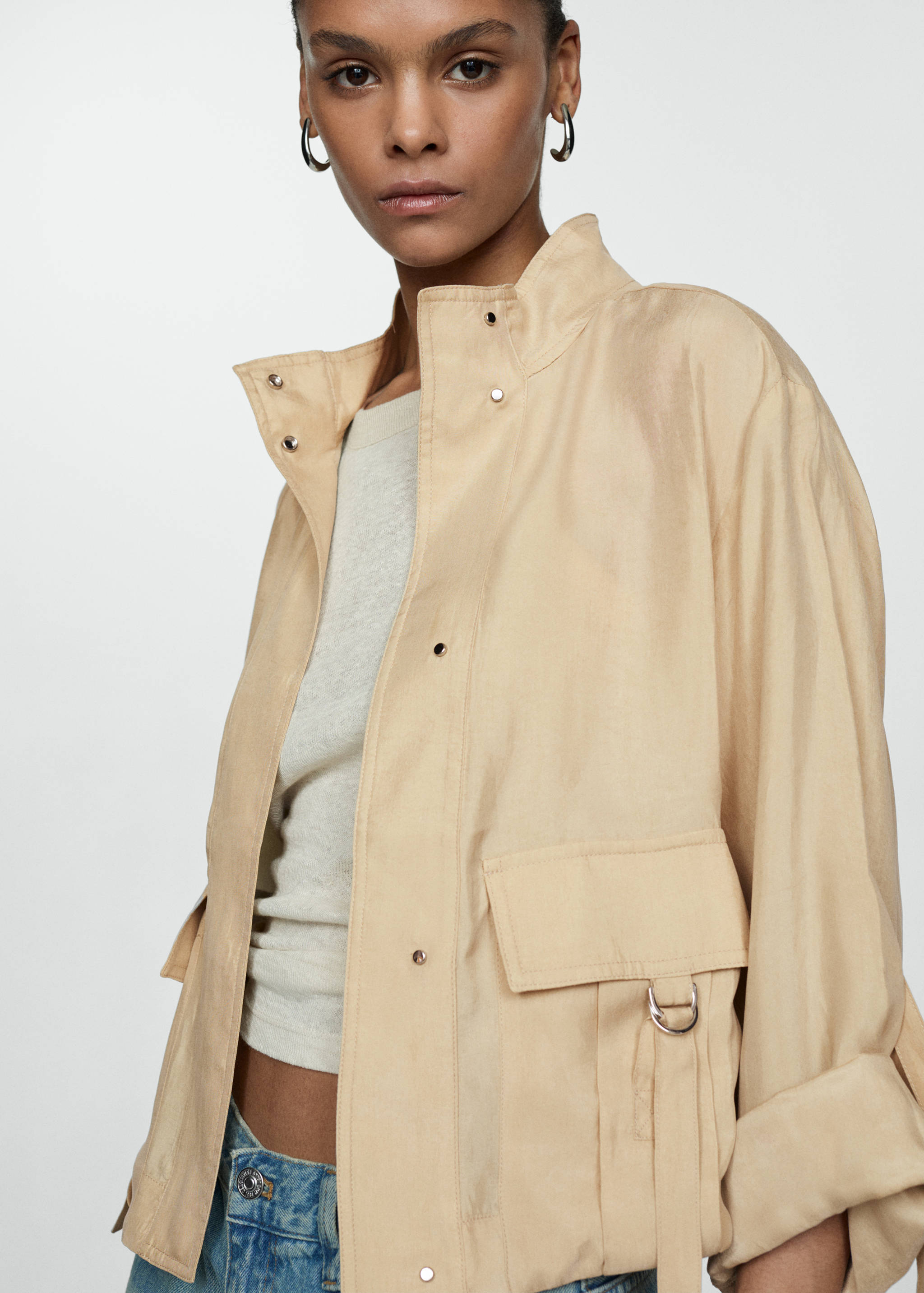 Lyocell jacket with pockets - Medium plane