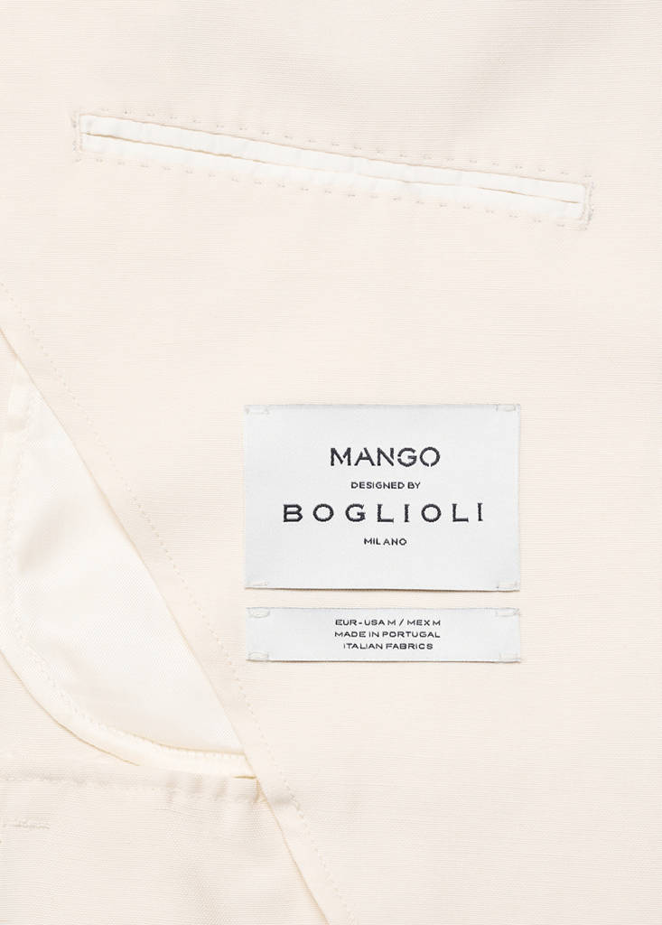 Linen overshirt with pockets — Off White
