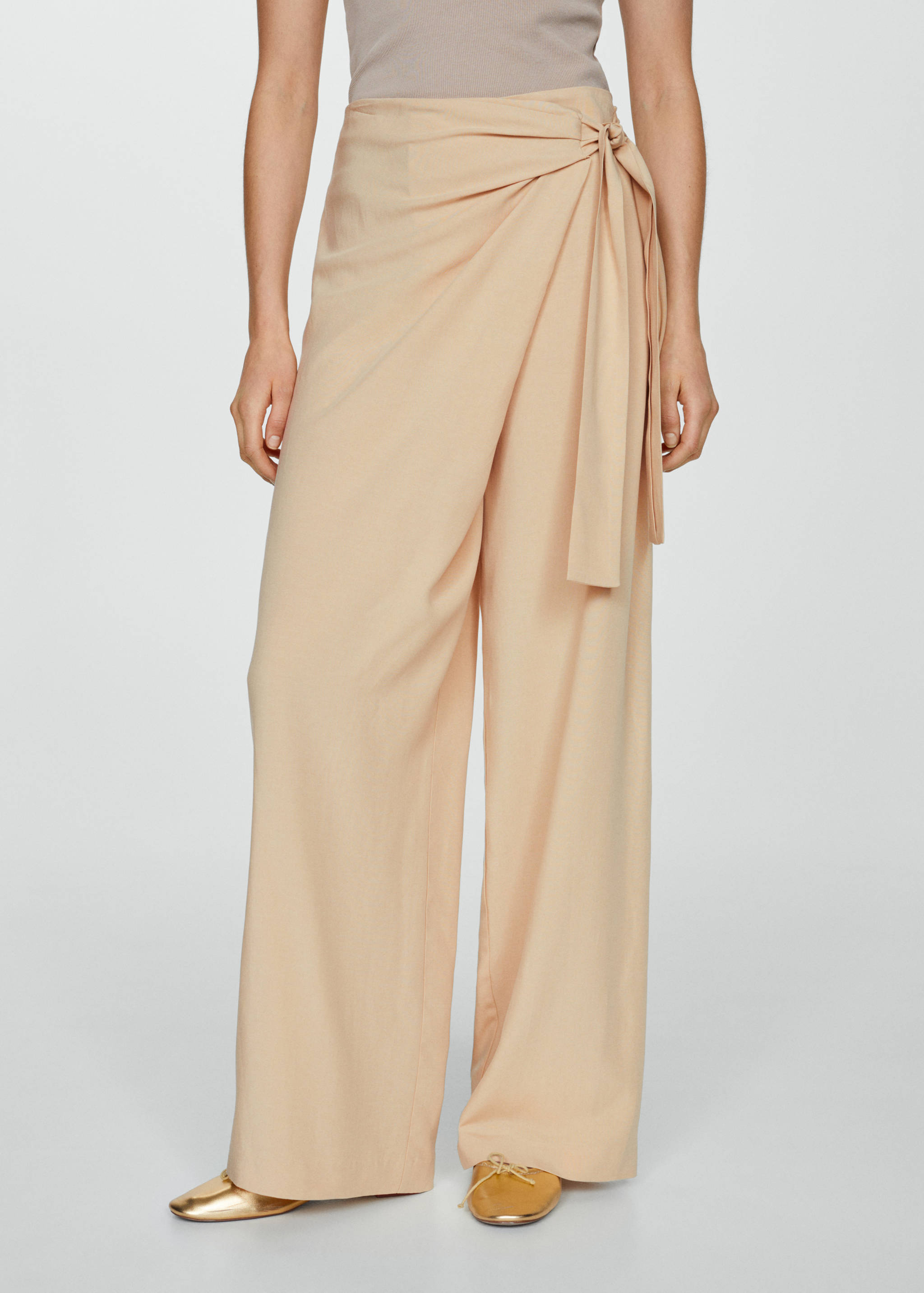 Lyocell pants with knot detail - Medium plane