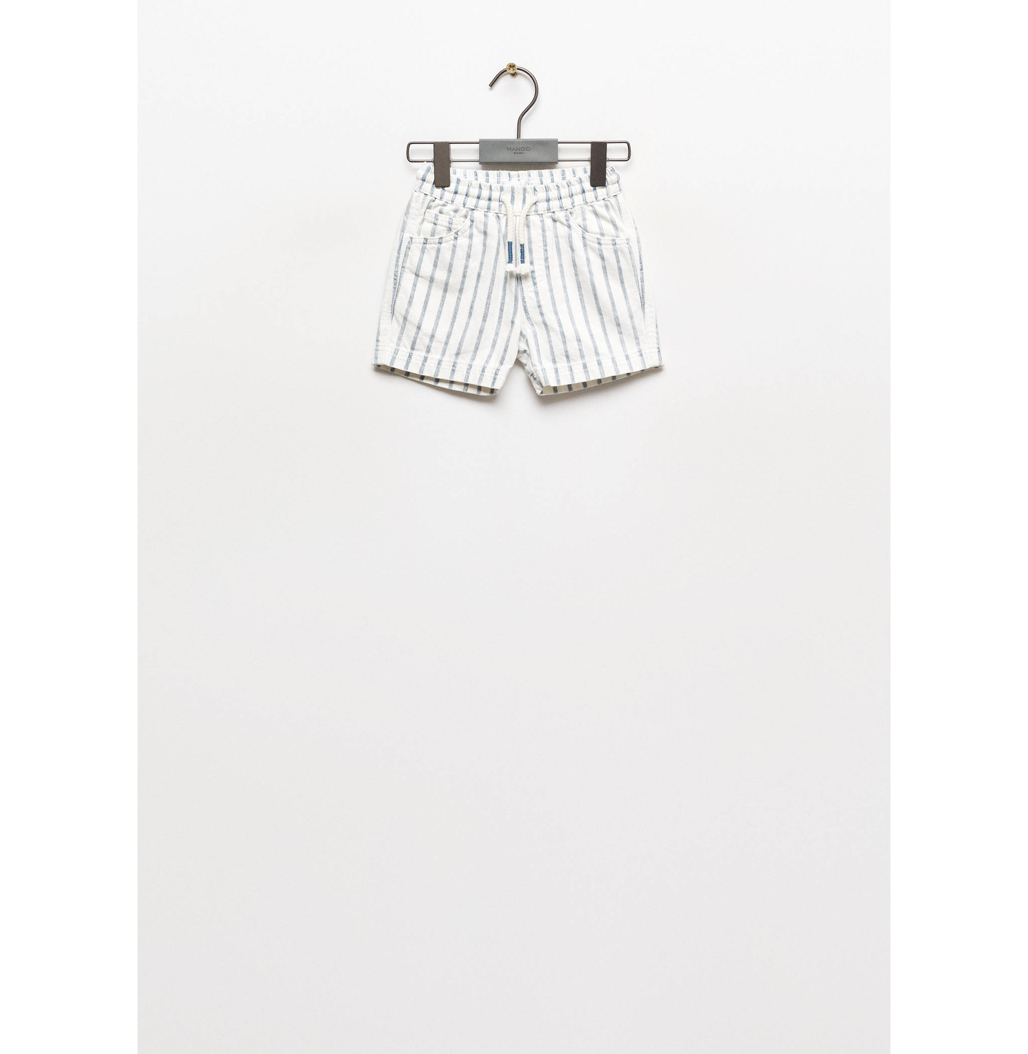 Striped cotton Bermuda shorts - Article without model