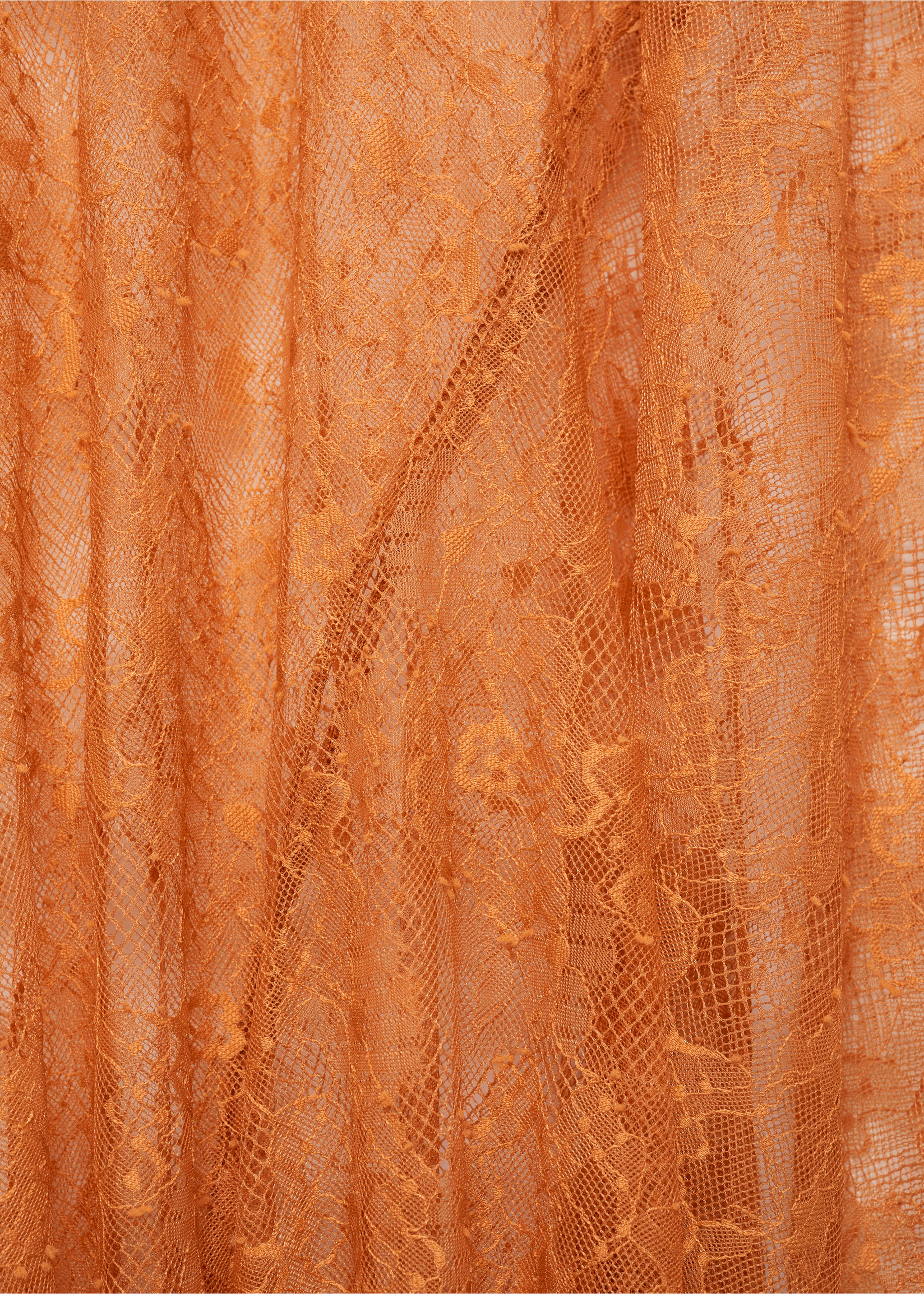 Asymmetrical embroidered skirt - Details of the article 8, Orange. Ref: 67088279-00.