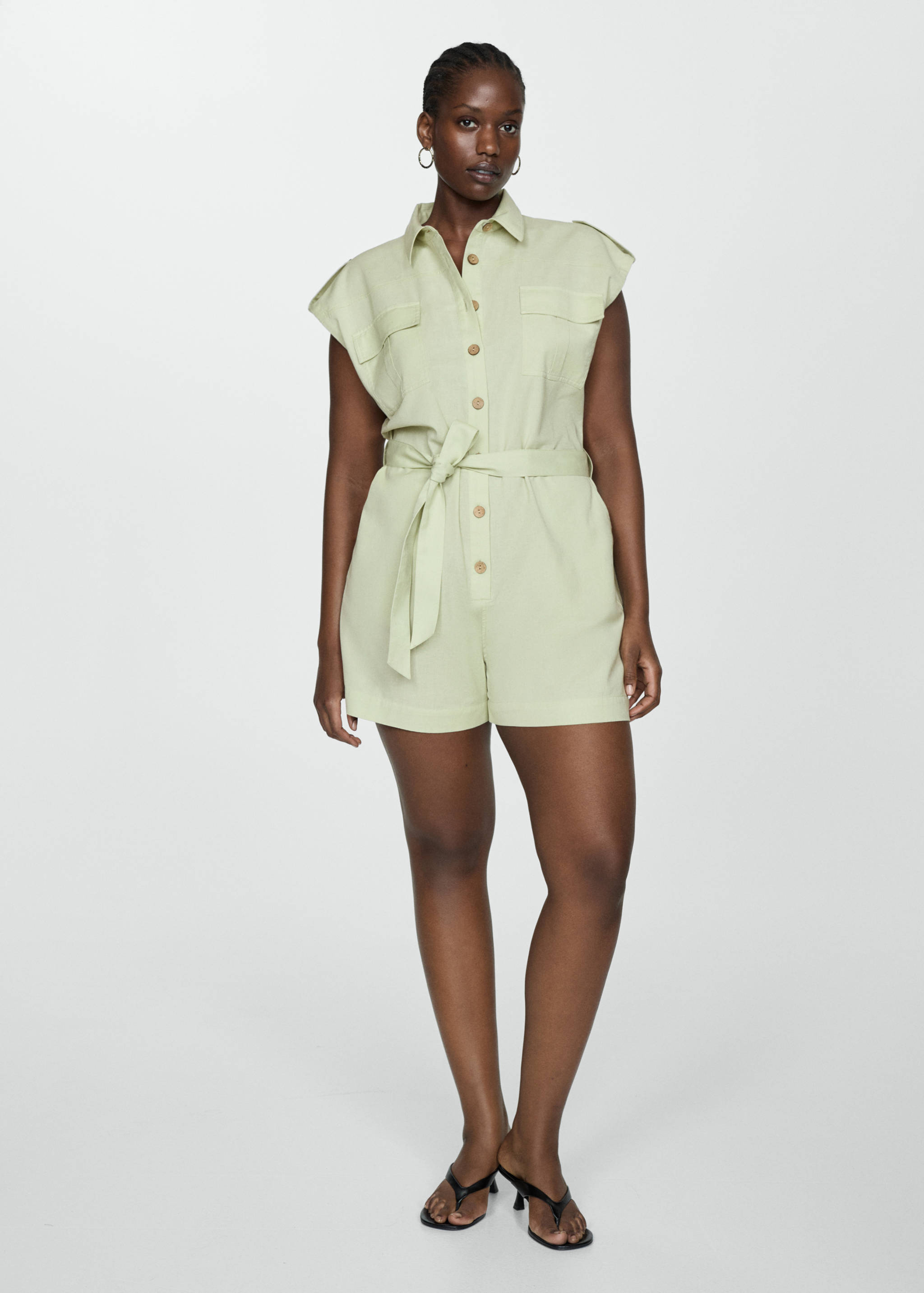 Bow short jumpsuit - Details of the article 3