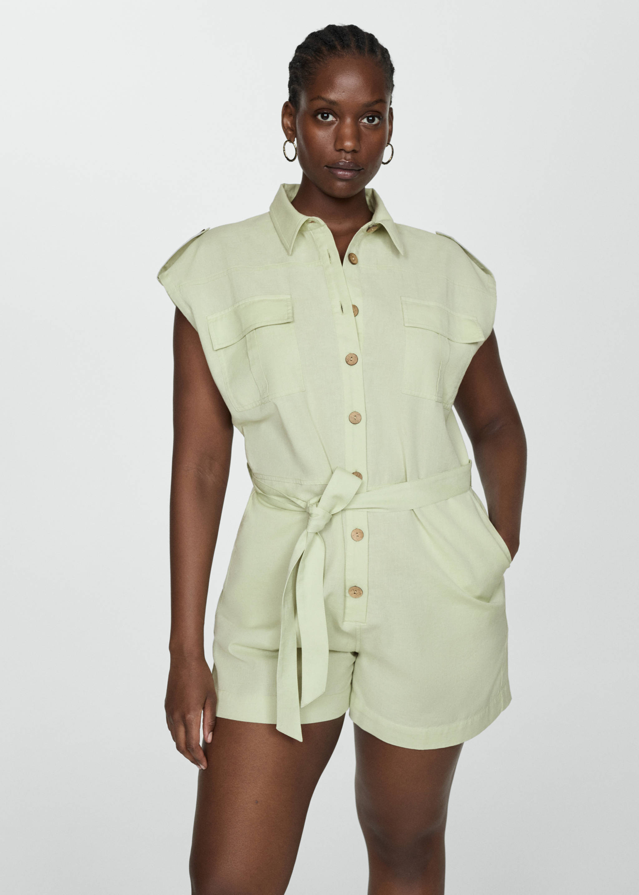 Bow short jumpsuit - Details of the article 5