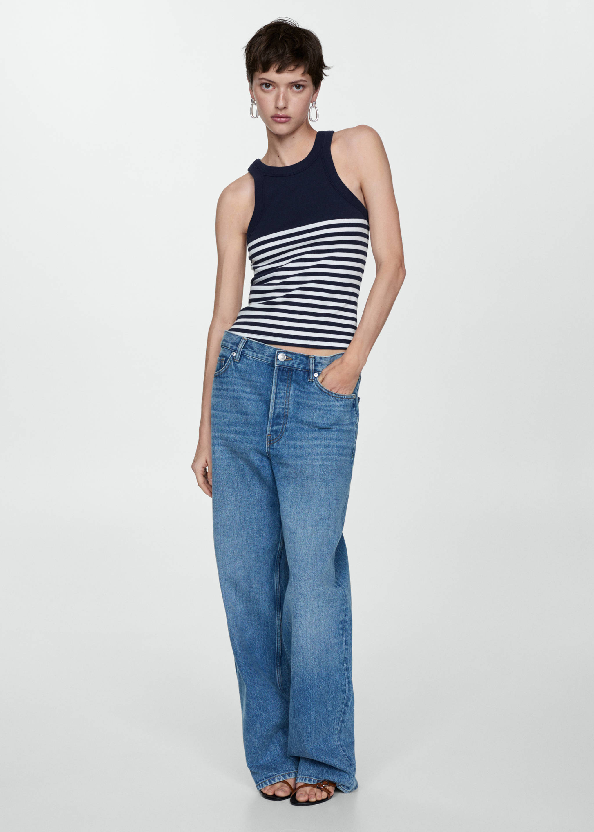 Stripe-print top - General plane