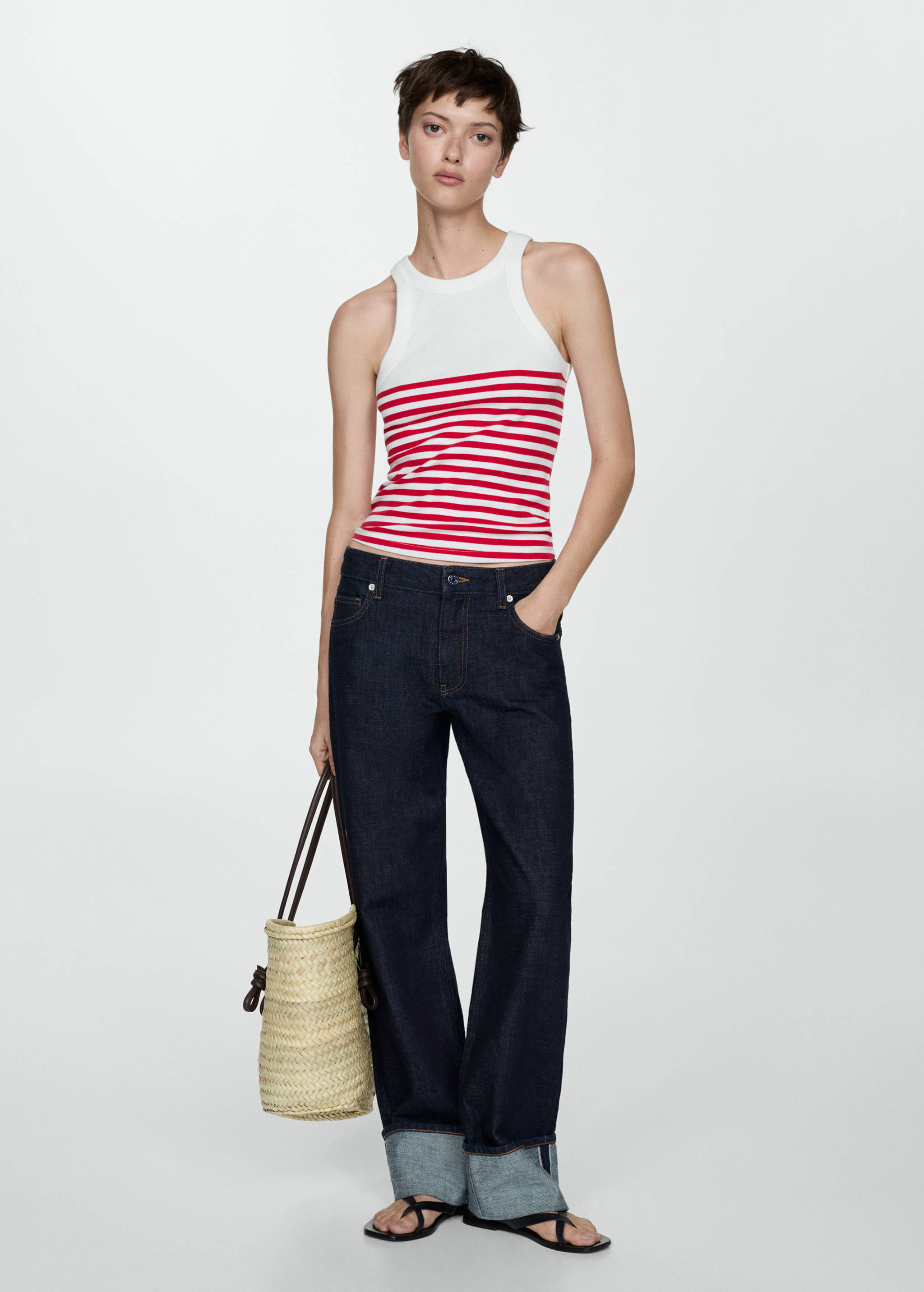 Stripe-print top - General plane