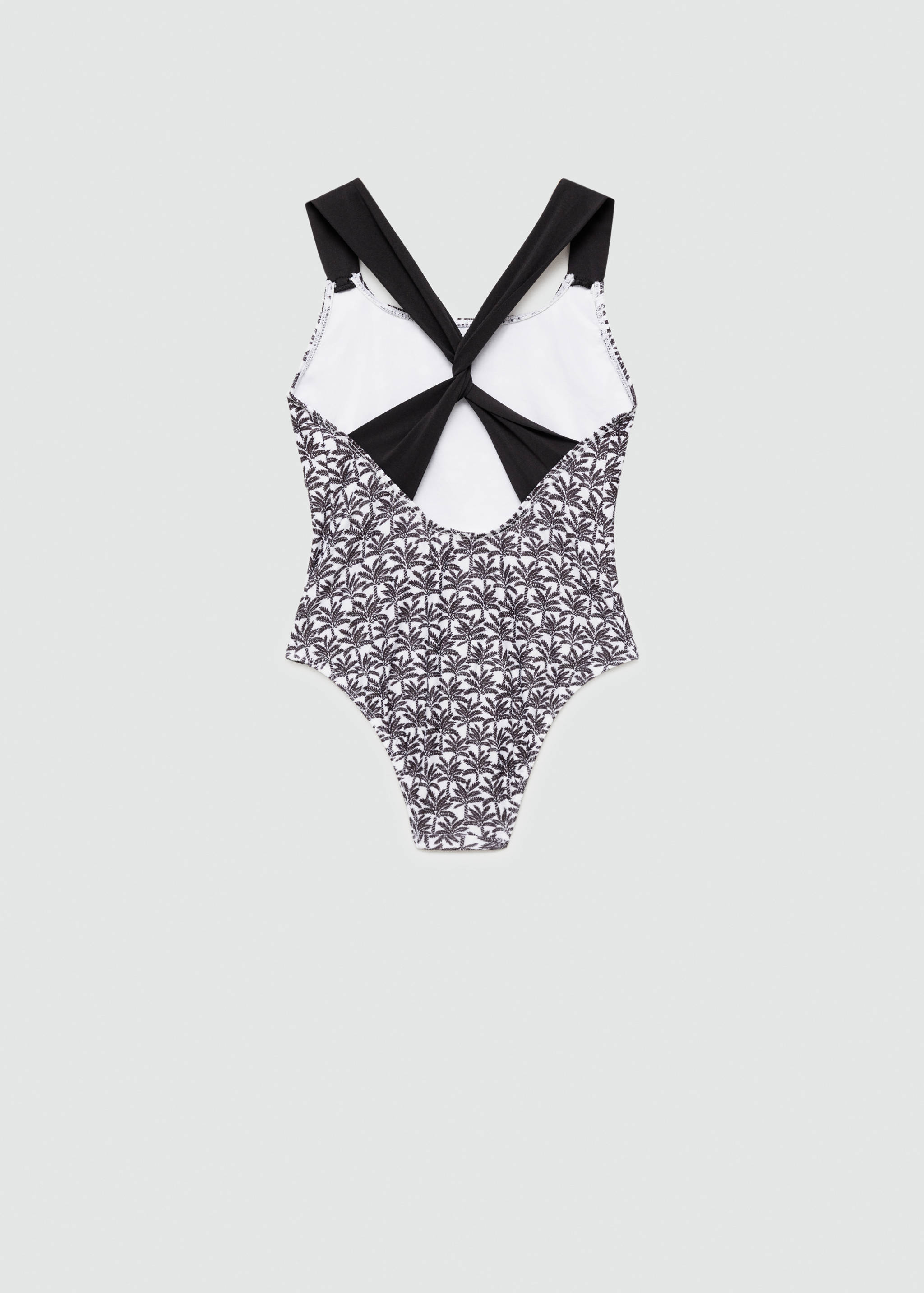 Palm trees print swimsuit trunks - Reverse of the article