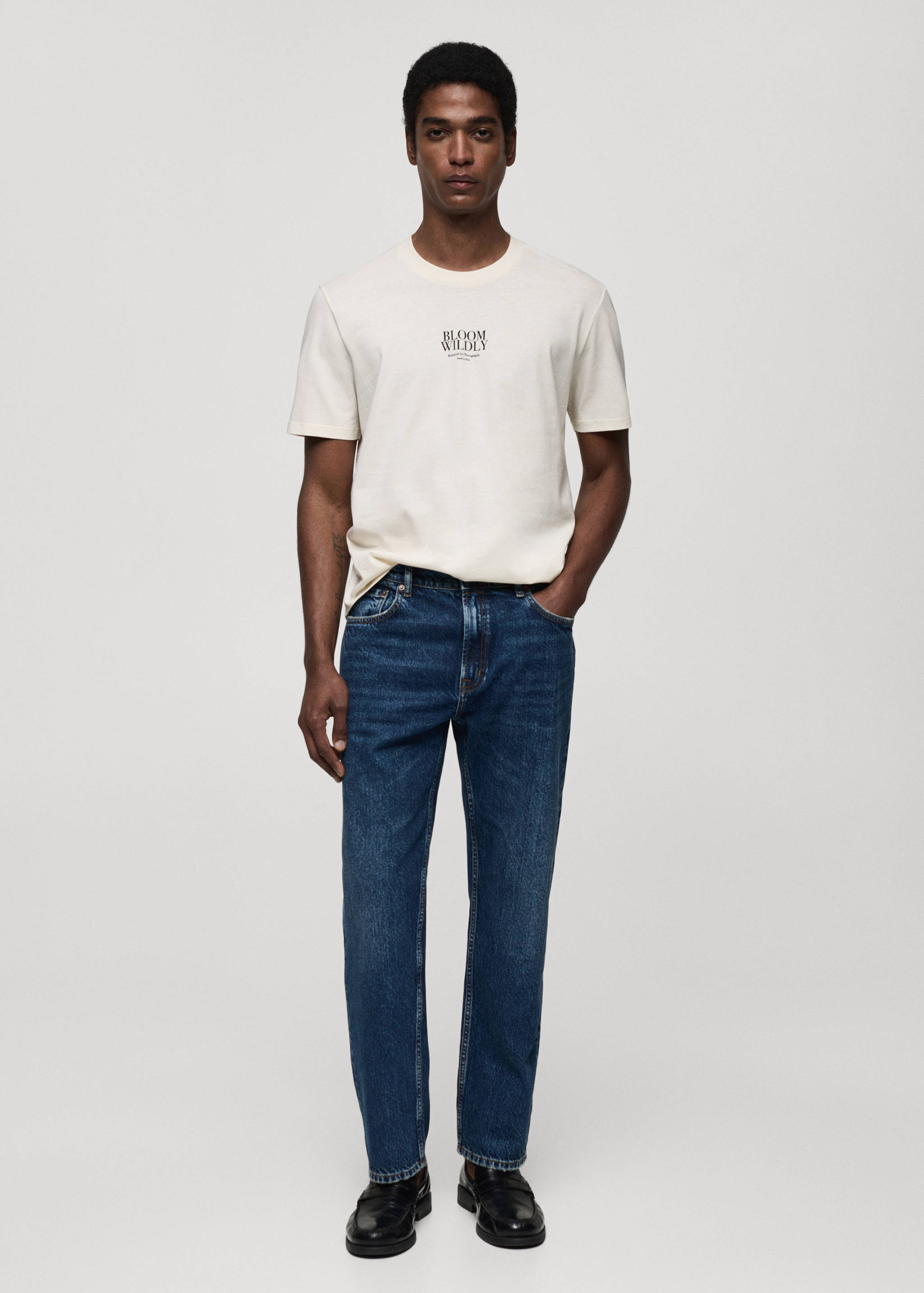 Camiseta slim fit estampado - Plano general