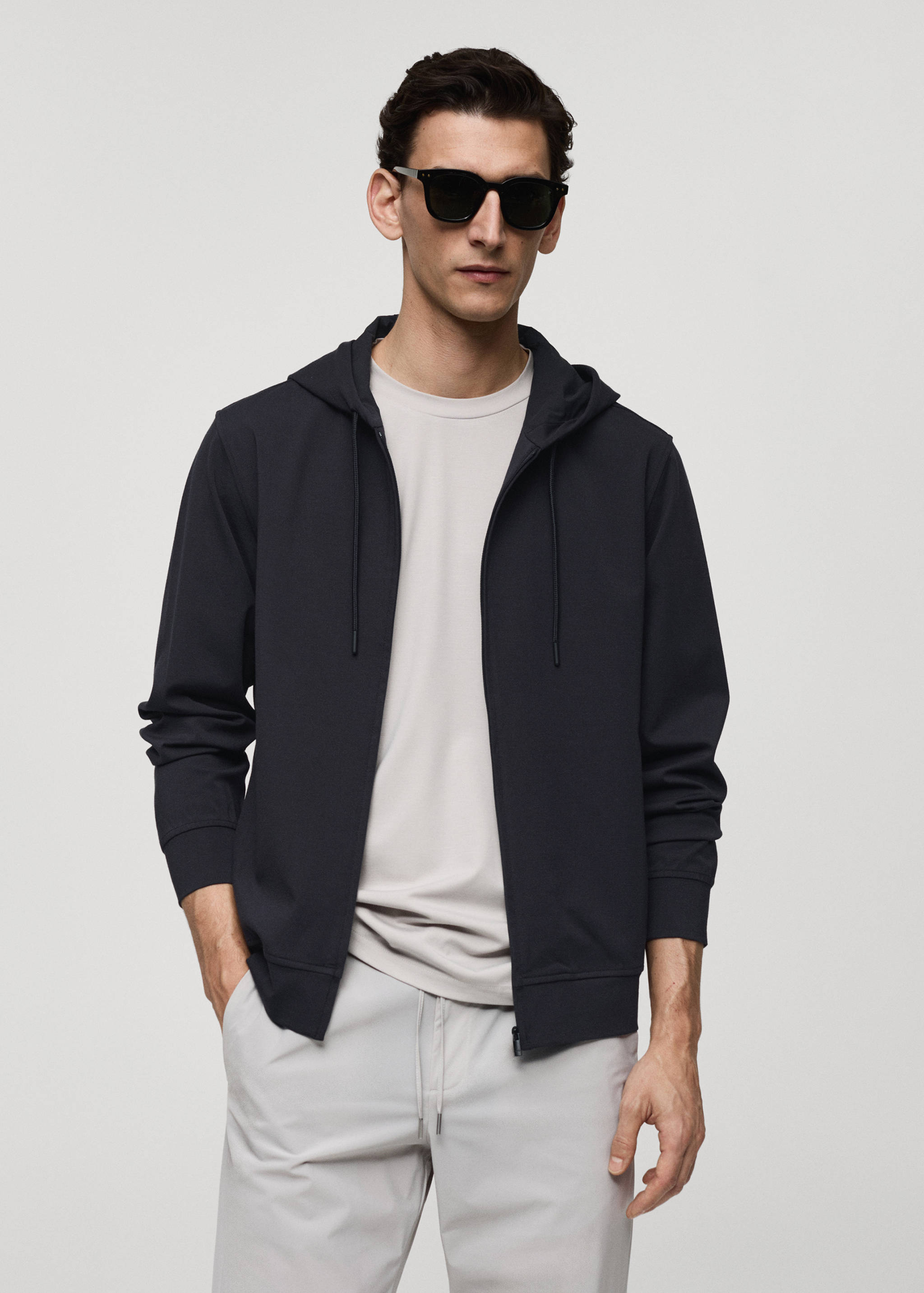 技术面料连帽衫 - null