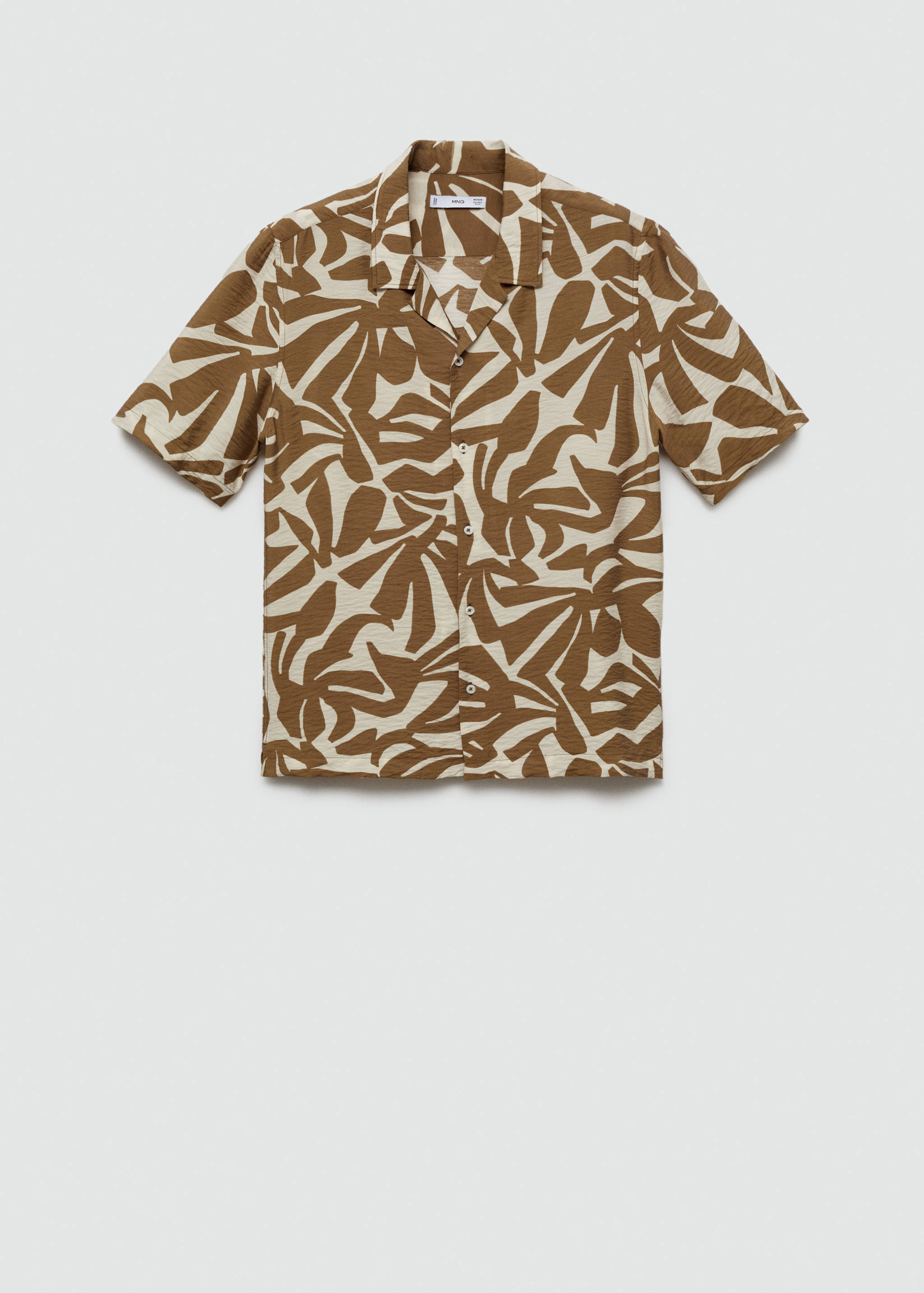 Regular-fit textured printed shirt - Article without model