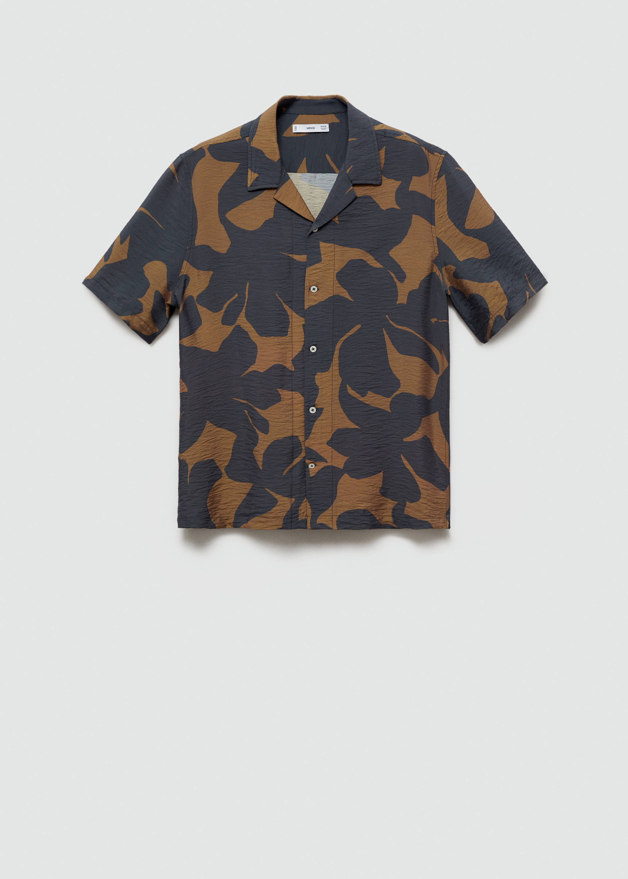 Regular-fit textured printed shirt - Article without model