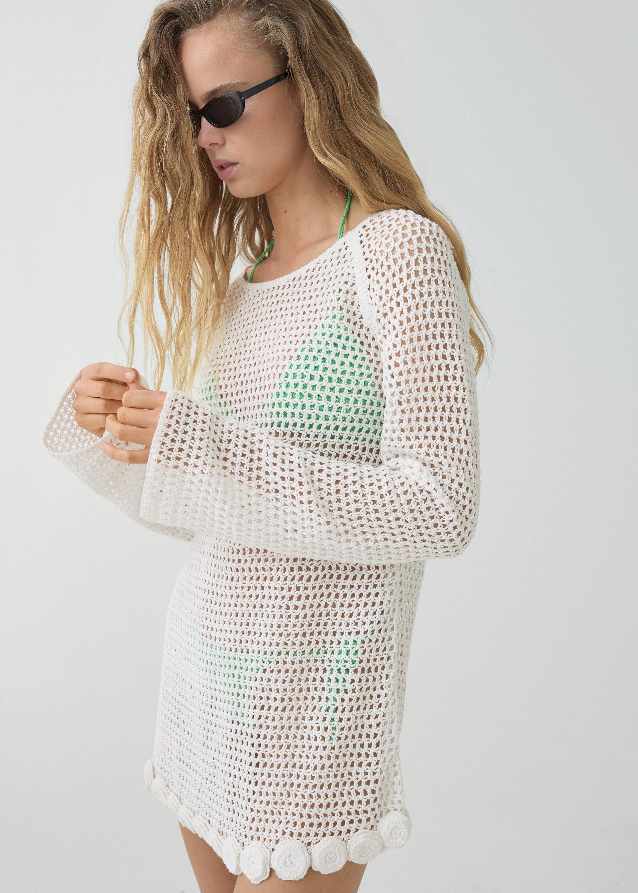 Floral crochet dress - Medium plane