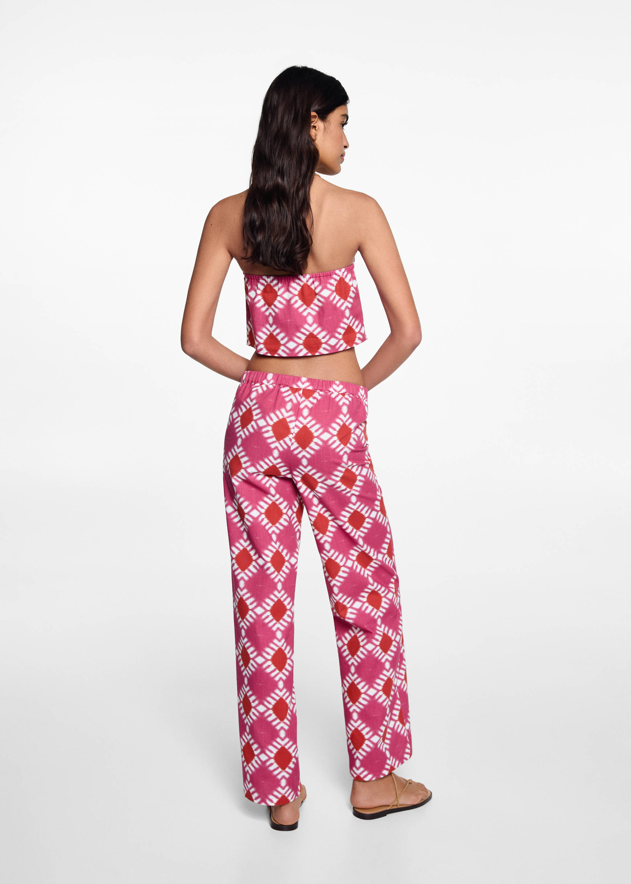 Geometric print trousers - Verso do artigo
