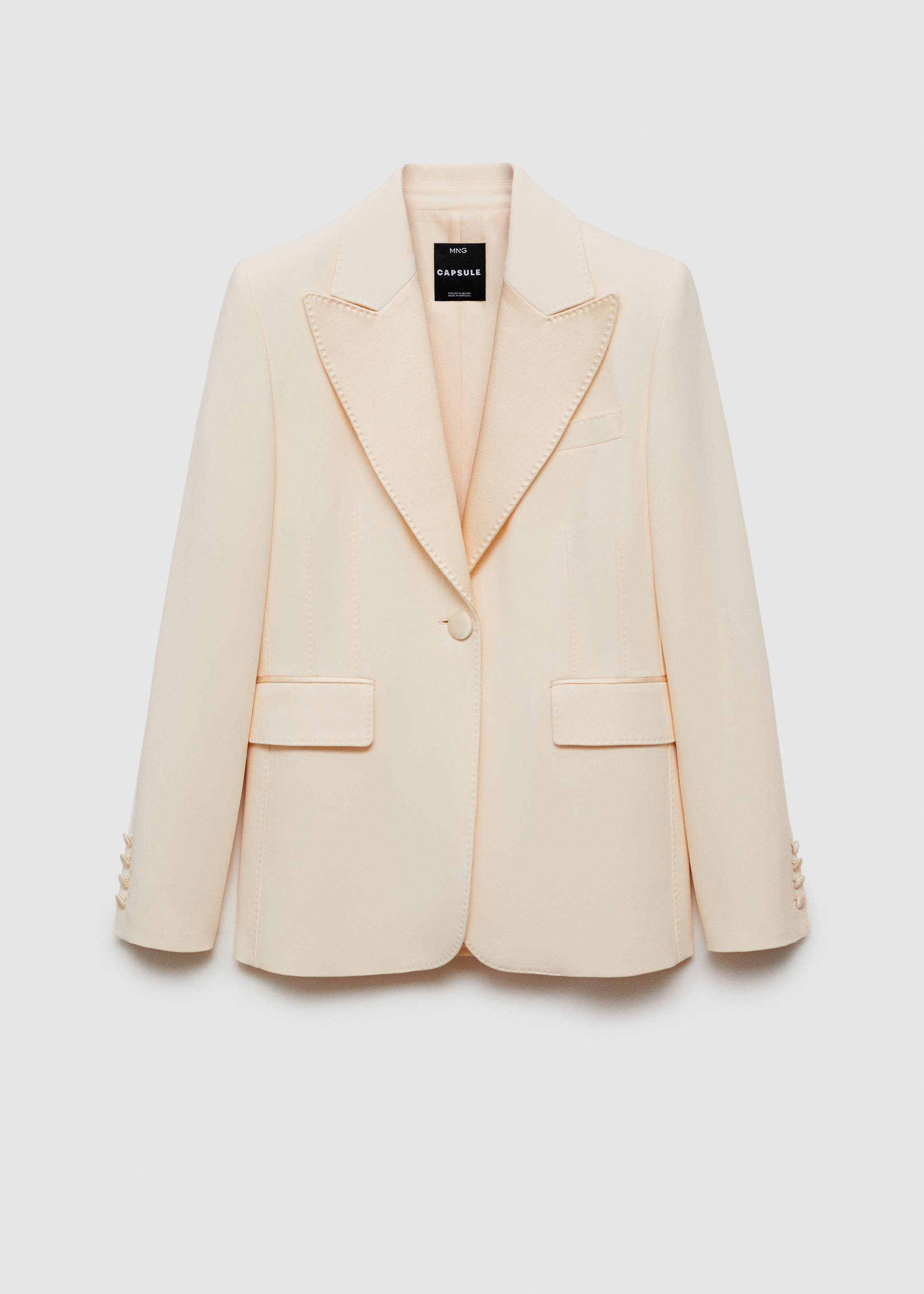 Structured jacket with satin lapels - Article without model