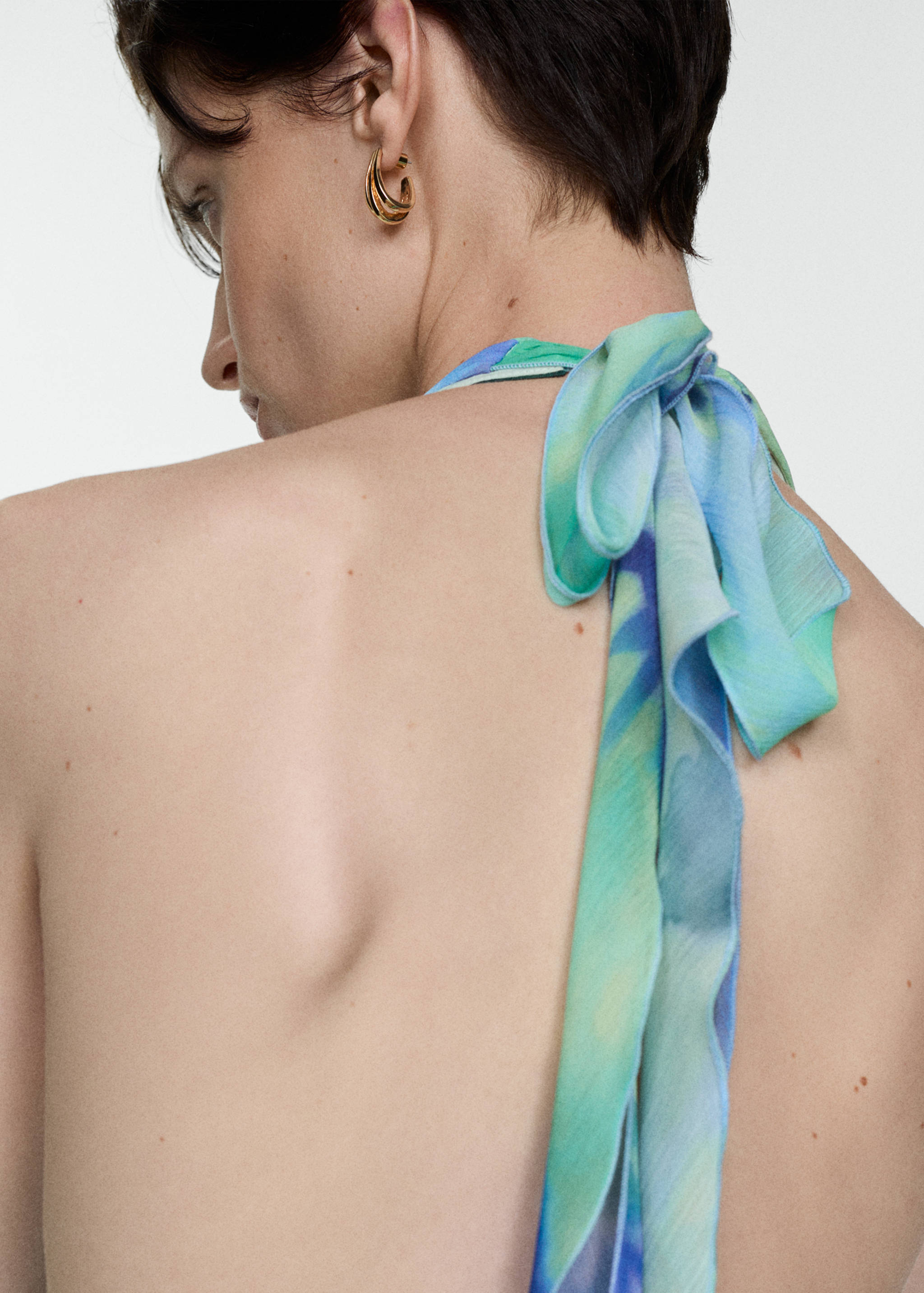 Ruffled draped dress - Details of the article 1