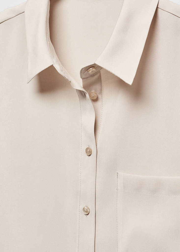 Short sleeve pocket shirt — Ecru