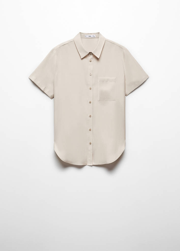 Short sleeve pocket shirt — Ecru