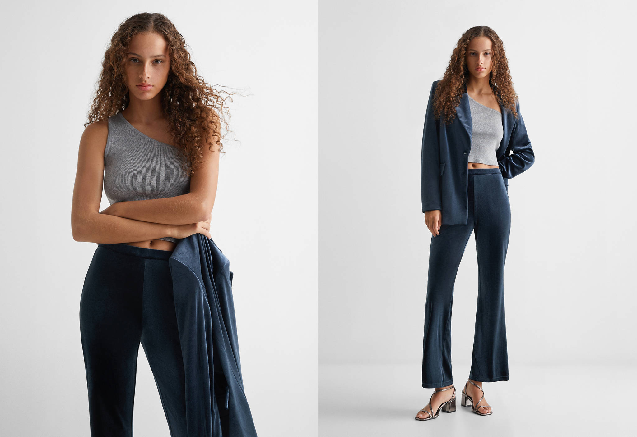 Pantalon droit en velours - Plan panoramique