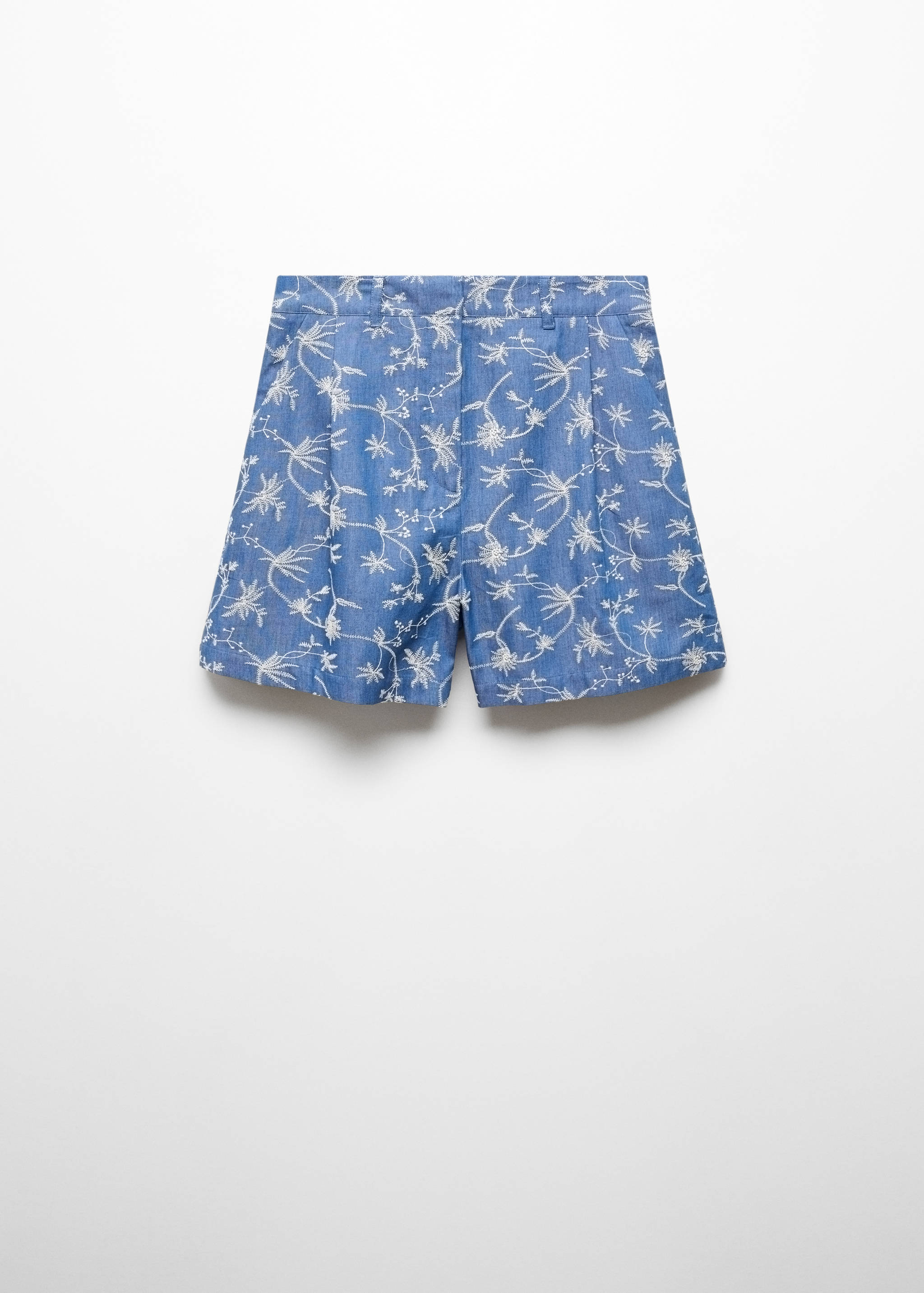 High-waisted embroidered shorts - Article without model