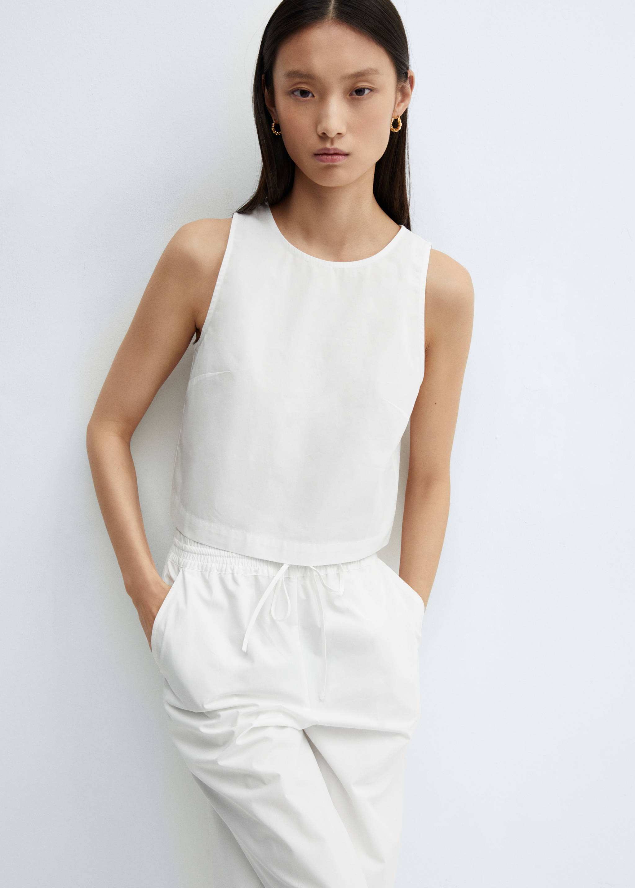 Cotton crop top - Medium plane