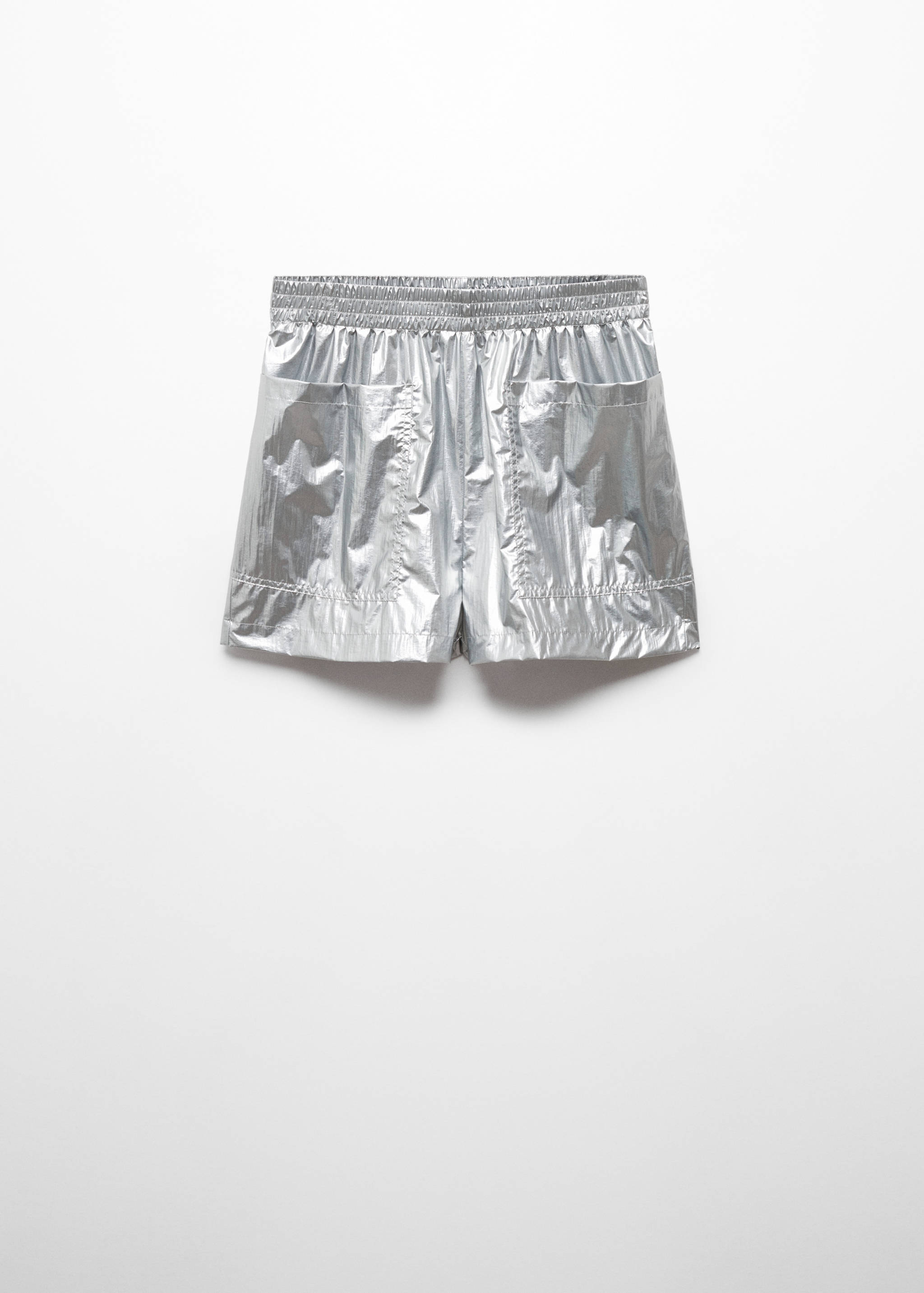 Metallic shorts with elastic waist - Article without model