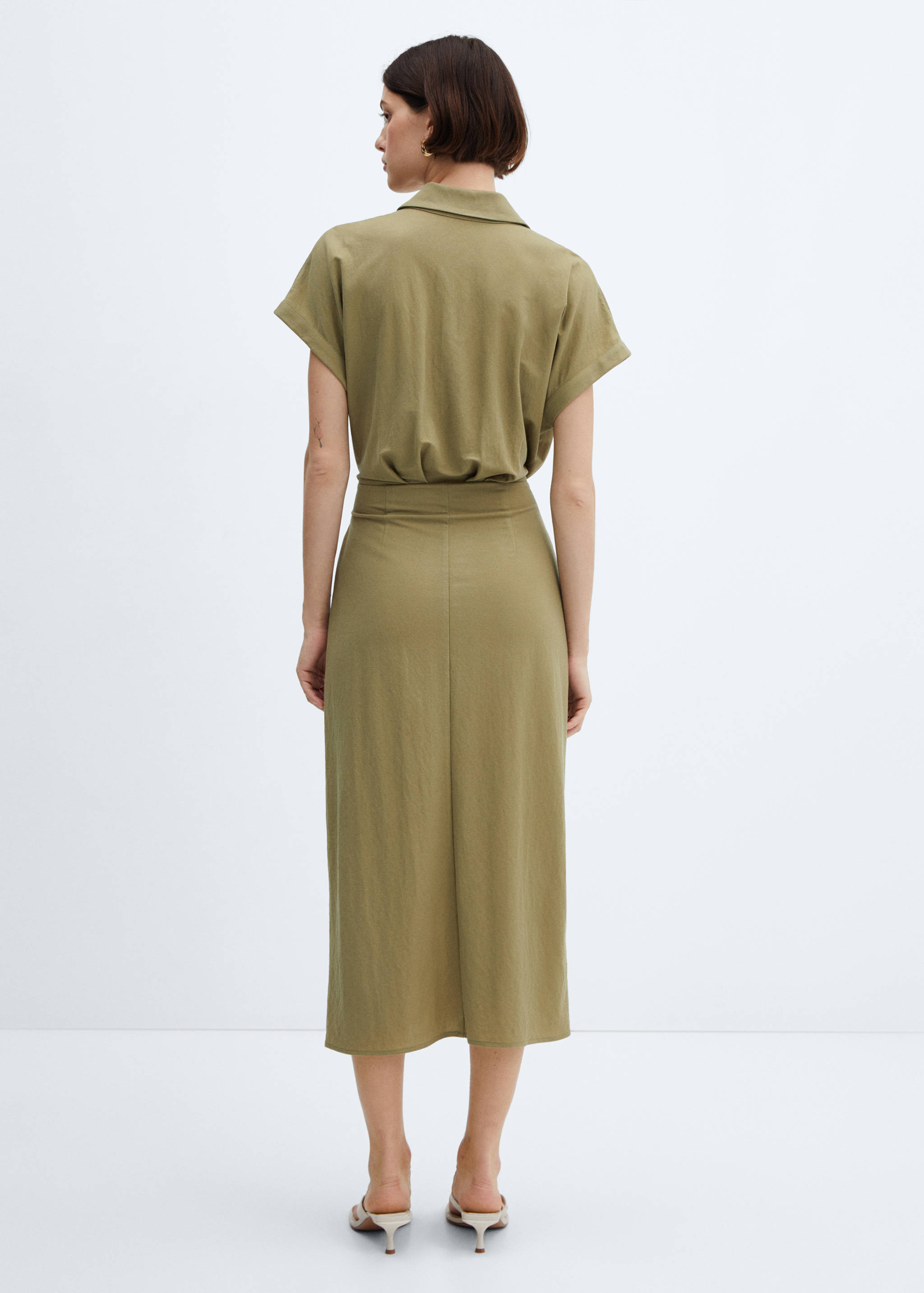 Vestido camisero lazo - Reverso del artículo