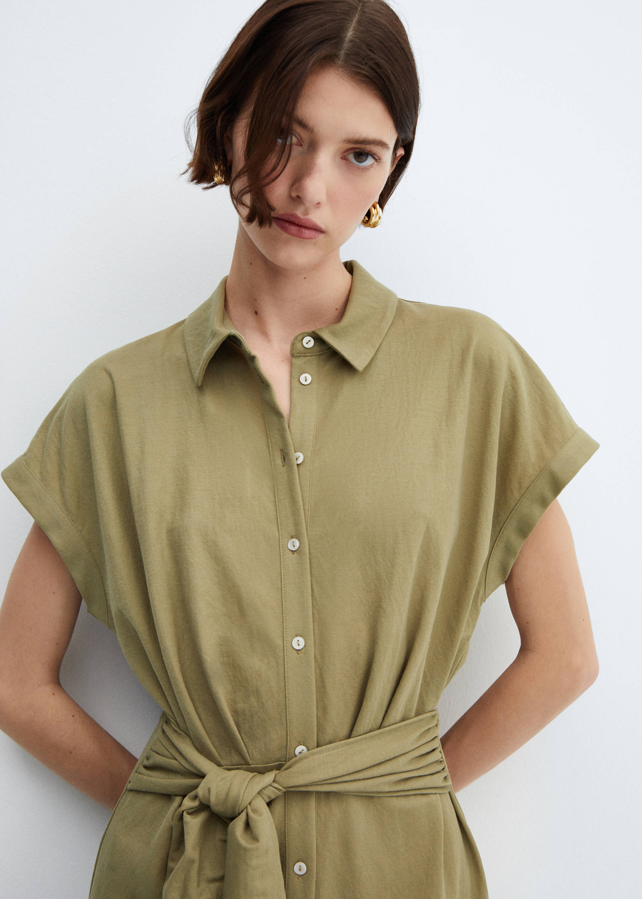 Vestido camisero lazo - Detalle del artículo 1