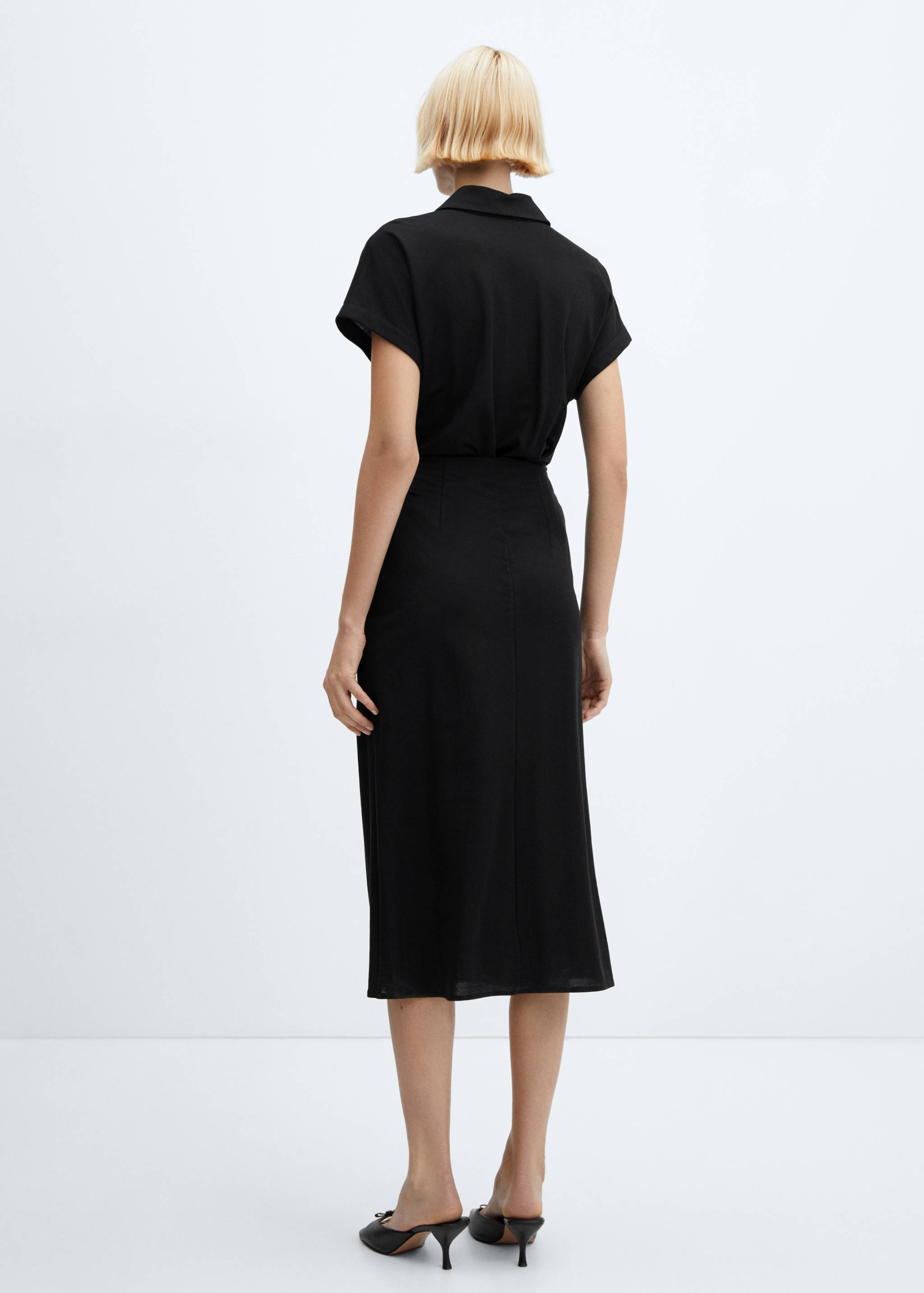 Vestido camisero lazo - Reverso del artículo